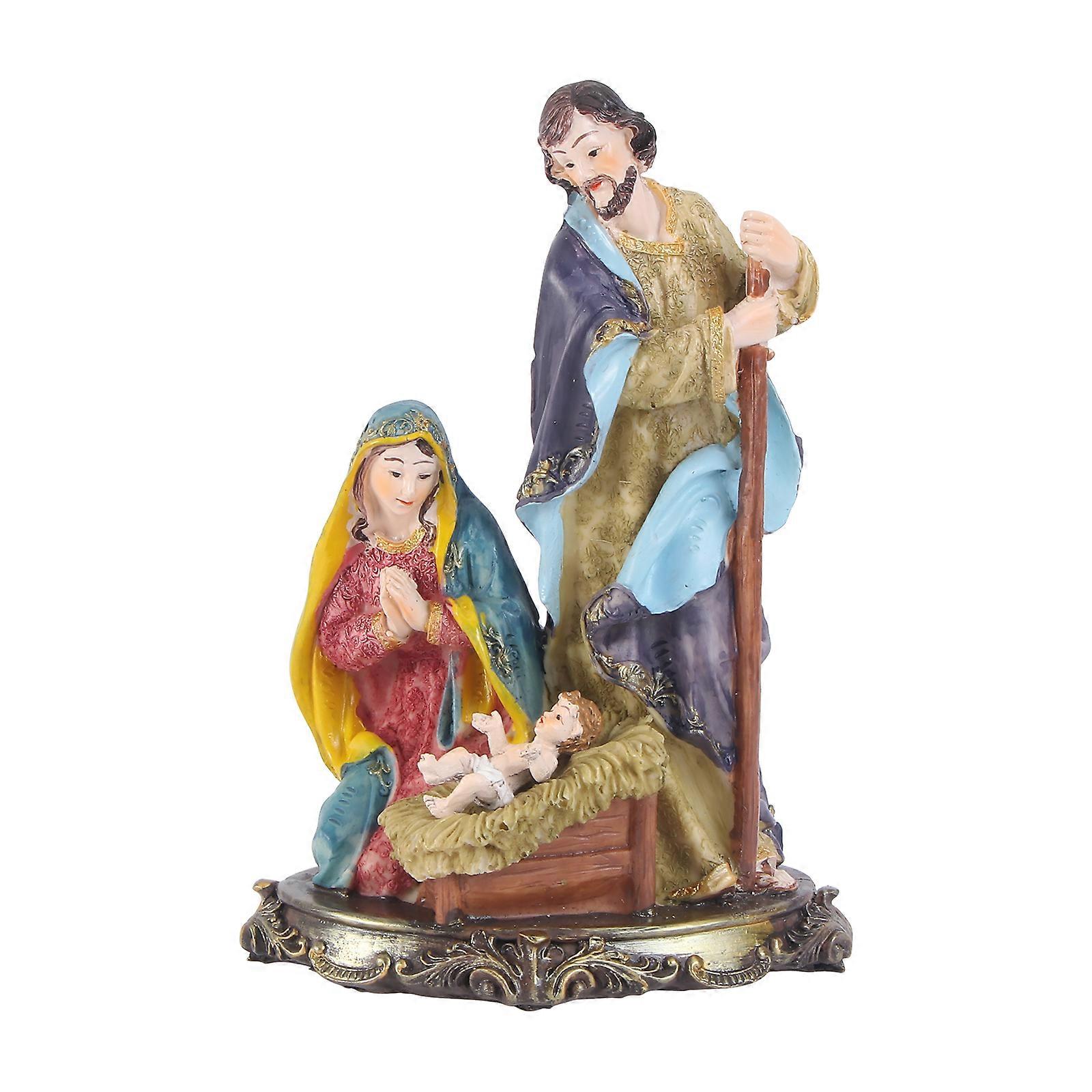 Desktop Ornaments Resin Statue Figurine Home Blessing Decor Assorted Color 21x14cm Craft Design 1Set