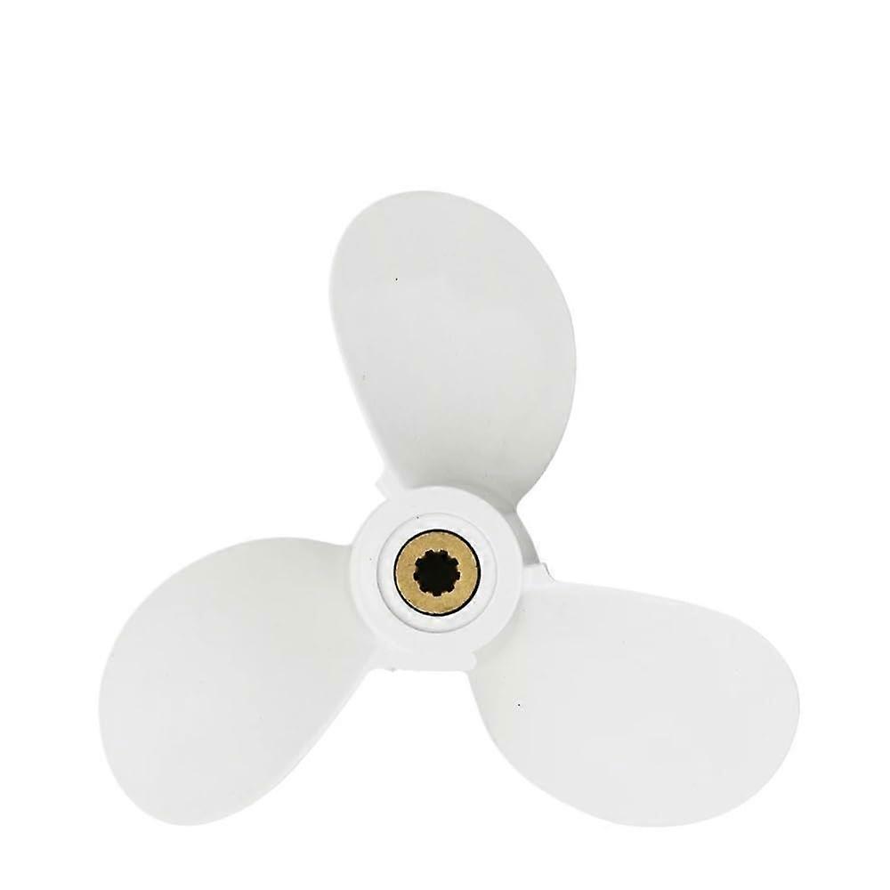 3 9 Spline outboard propeller 7 1/2 8Blade for 46 6E04594101El White Ref: 3315