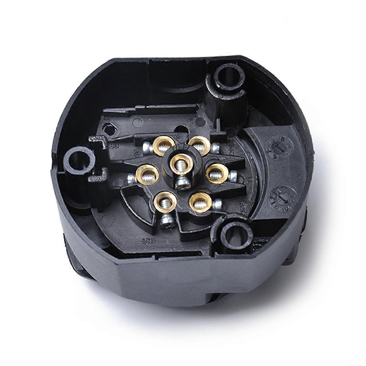 Trailer Plug Socket Tow Electrics Connector with Rubber Ring for Car Maintenance 7.2x6.3x5.2cm Floating Alignment 1Set
