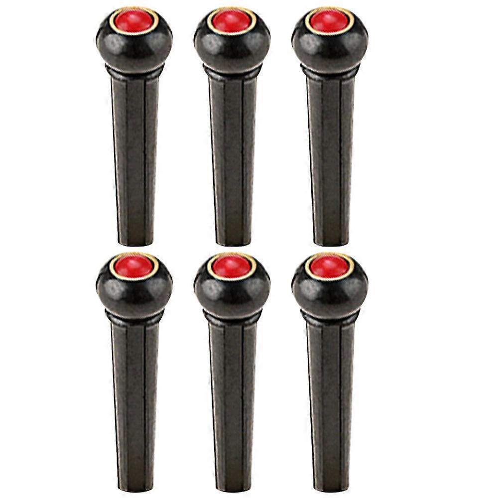 Guitar Bridge Pins Plastic Guitar String Fixing Nail for 6Pcs Set