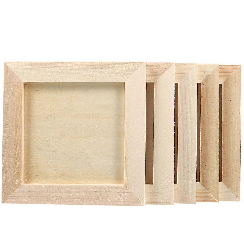Painting Clay Frames Wood Material Fixing Clay Paintings Function Childrens Drawing Frame 5Pcs