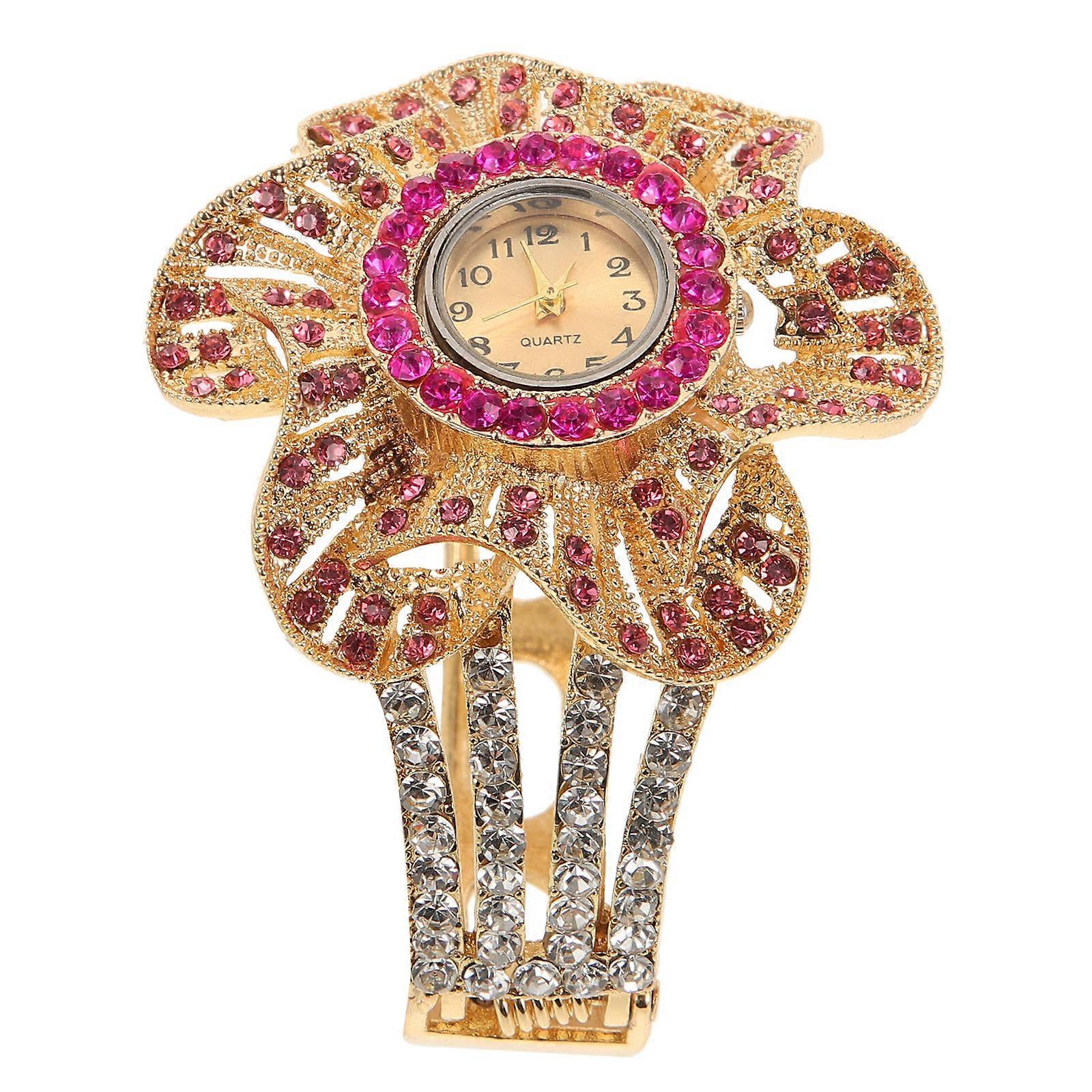 Chic Rhinestone Inlaid Women's Quartz Wristwatch with Shiny Decorative Design – Comfortable & Durable Fashion Accessory for Daily Wear and Gifting