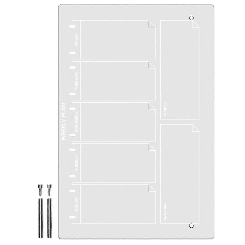 Acrylic Desktop Memo Board Erasable Whiteboard for Convenient Planning and Organization with Adhesive Pins and Markers
