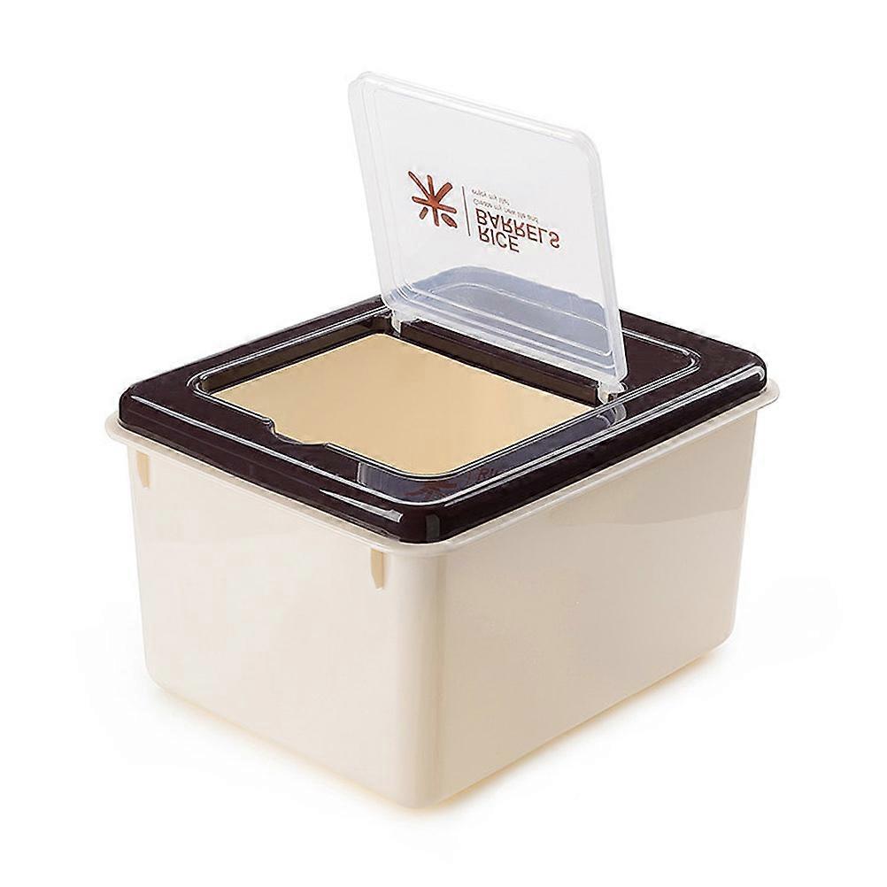 Plastic Rice Bucket Square Shape Airtight Grain Storage Container for Kitchen 1Pack