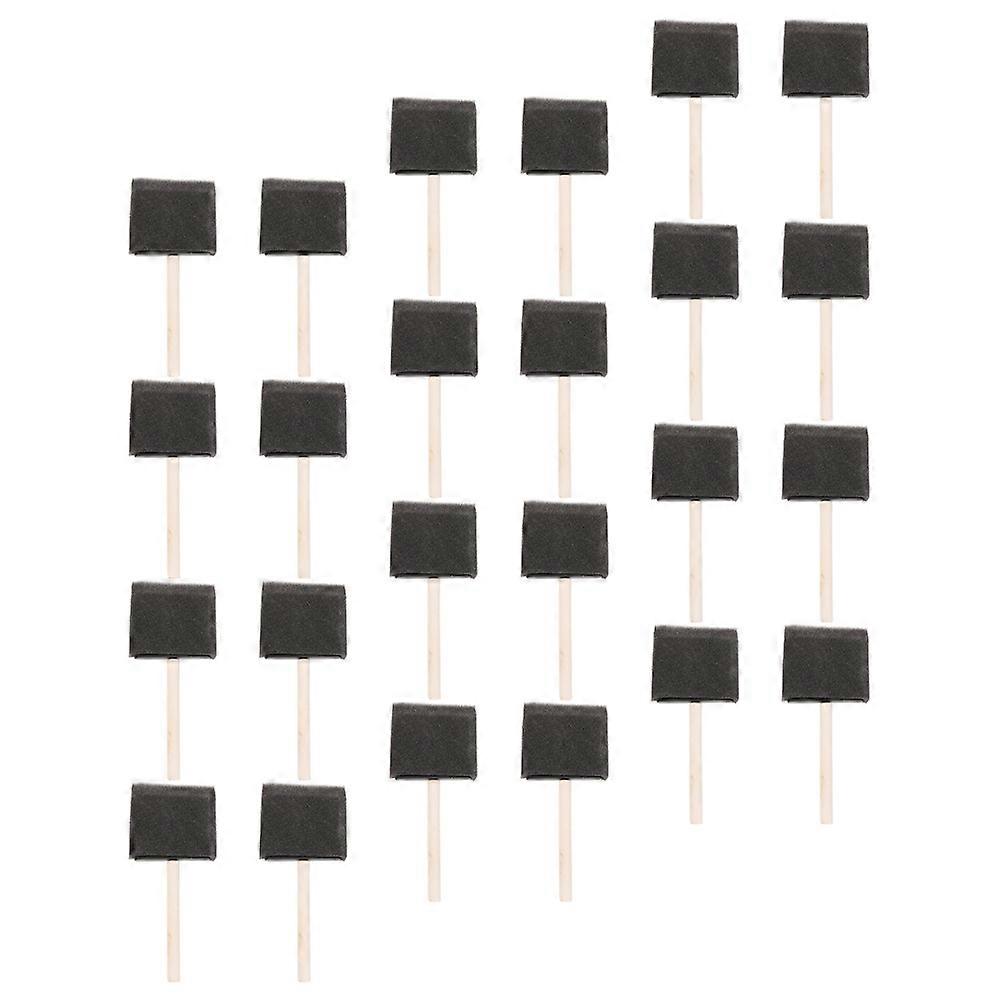 24pcs Handheld Sponge Painting Brushes for Art Projects – Comfortable Grip DIY Drawing Brushes for Schools & Creative Activities