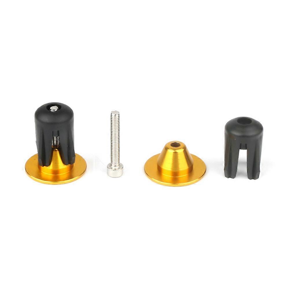 Handlebar Plugs Bike End Caps Protection Damage Reduction Cylindrical Aluminum Alloy 2Pcs