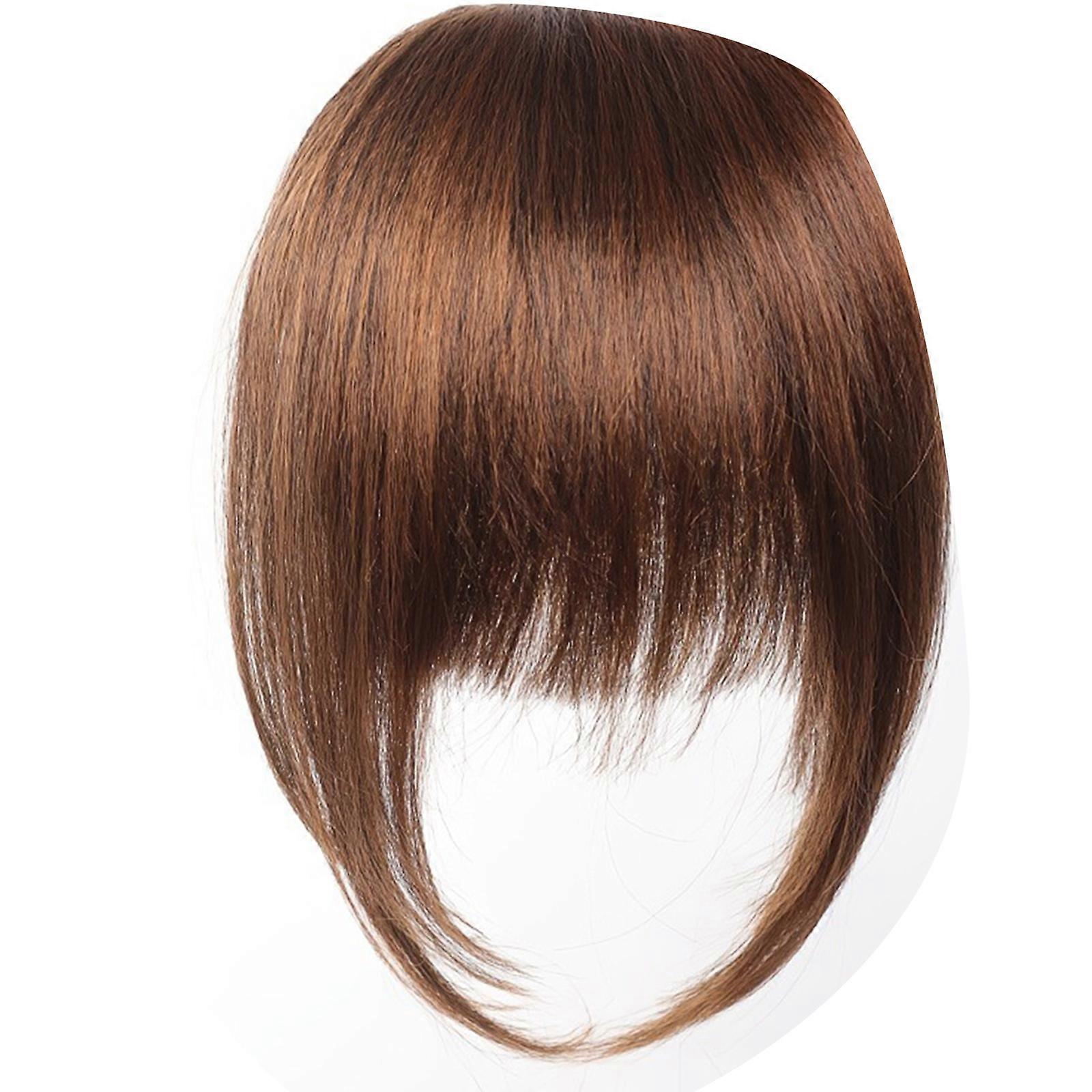 Invisible Clip Synthetic Wigs Bangs With Cropped Design For Daily Use Cosplay Event And Face Shaping Anime Styles Light brown