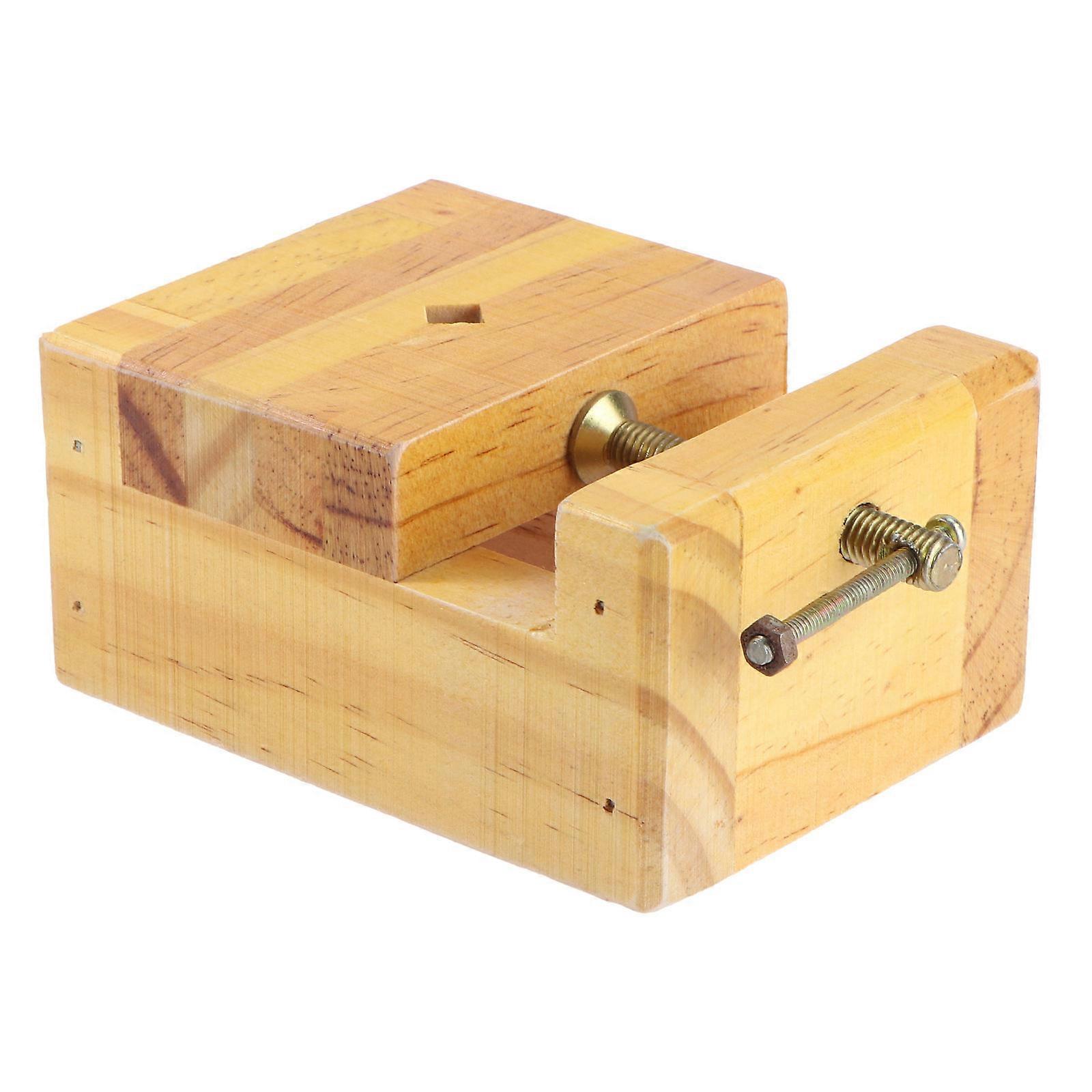 Durable Large Pine Wood Engraved Seal Tool for Stone Stamps – Ideal for Handicraft Projects, Beige