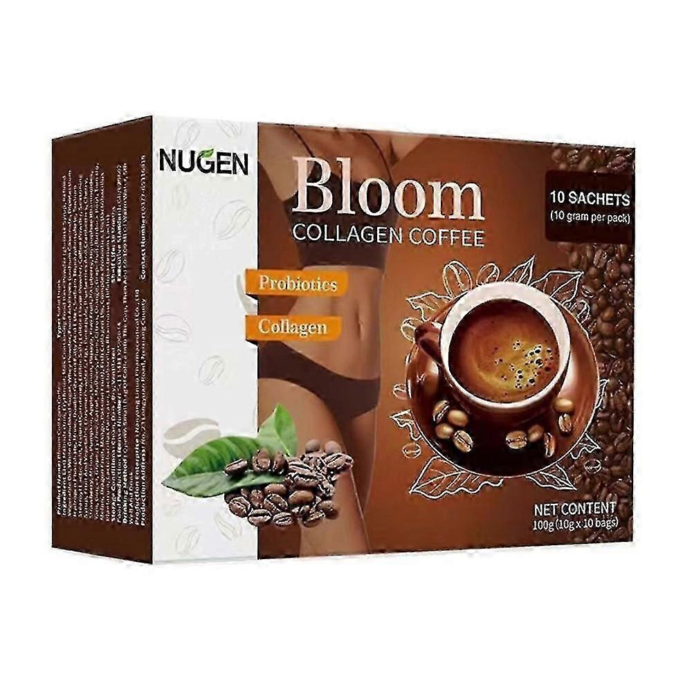 ブルームコーヒーコラーゲン、Nugenブルームコラーゲンコーヒー、Nugenコラーゲンコーヒー、ピュアオーガニックコーヒーコラーゲン(10袋/箱)