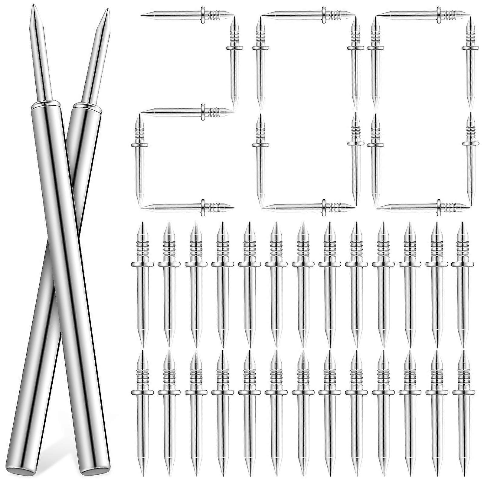 Double Headed Nails Skirting Board Nails Woodworking Tools Dual-Head Fixing 6.00X0.50X0.50CM Cylindrical Shape 200 Pcs