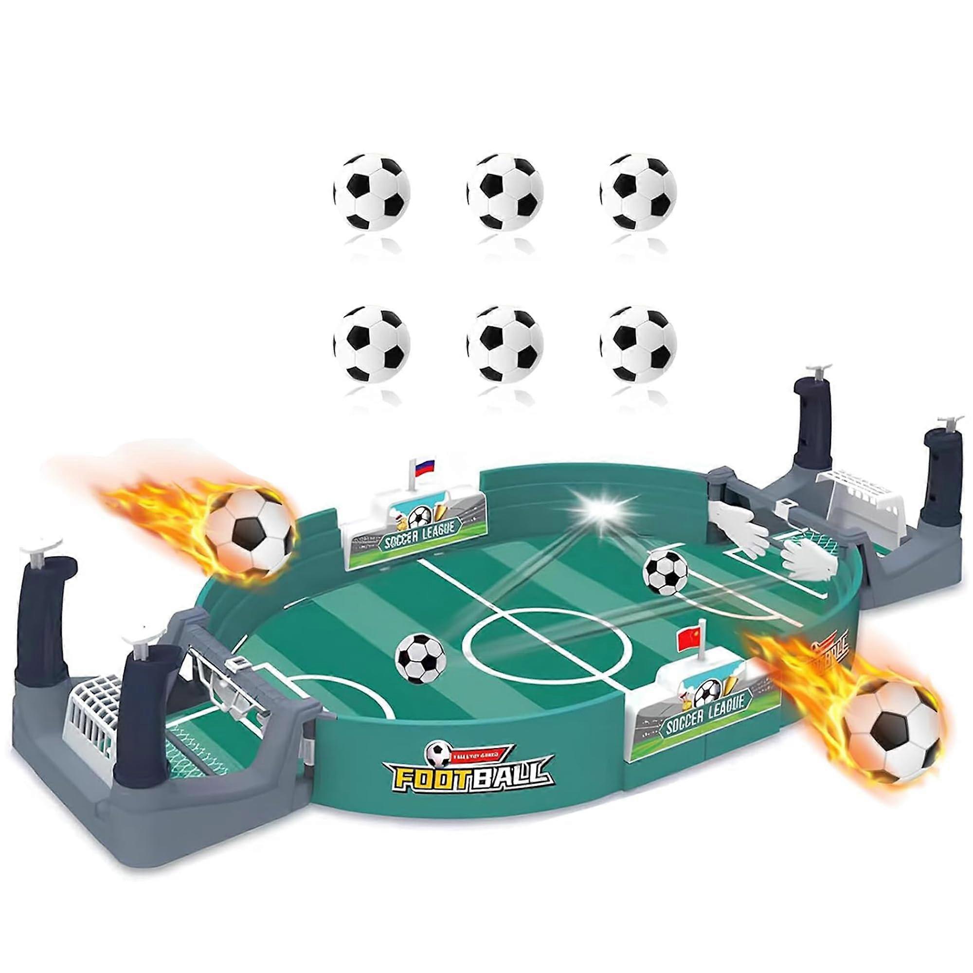 Interactive Table Football Game, Mini Table Football with 6 Footballs, Parents Child Board Games, Table Football