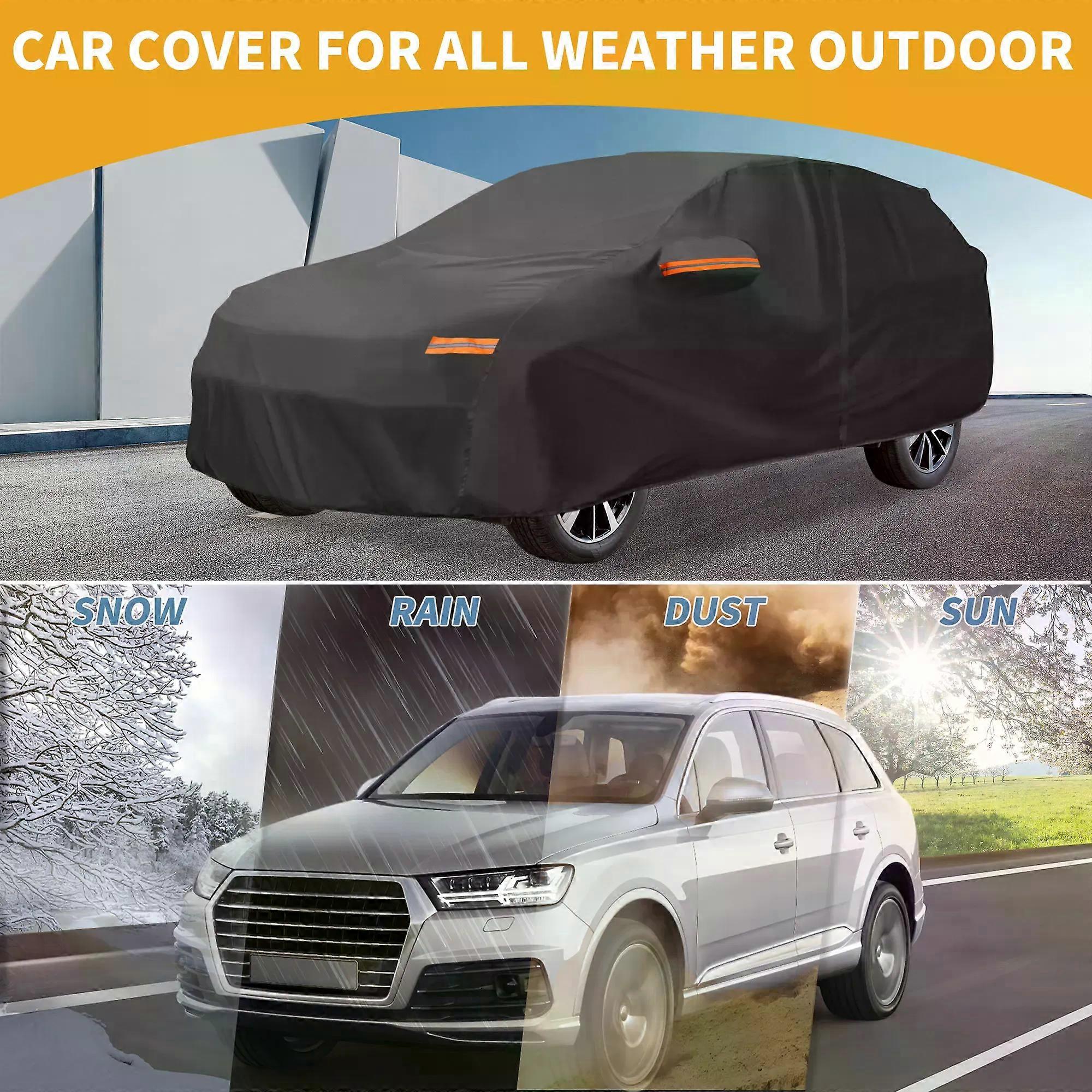 con Car Cover All Weather for Ford Escape Black 190T-Pu with Left Zipper