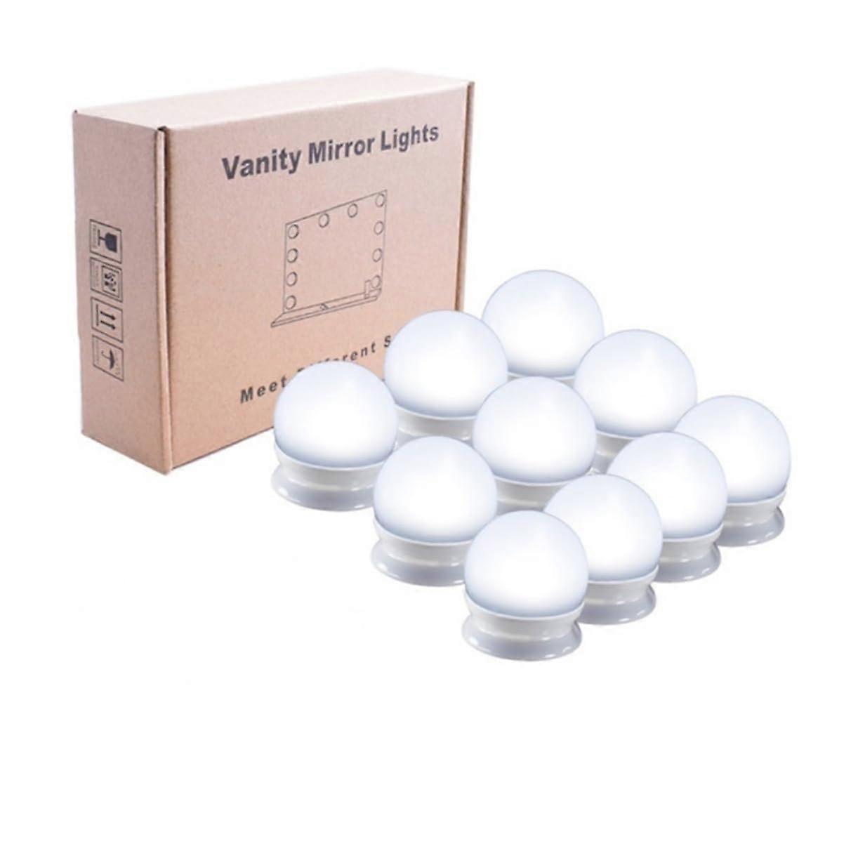 10-Pack LED Vanity Lights USB Makeup Lighting Strips with Adjustable Color Temperatures for Cosmetic Lovers and Makeup Tables