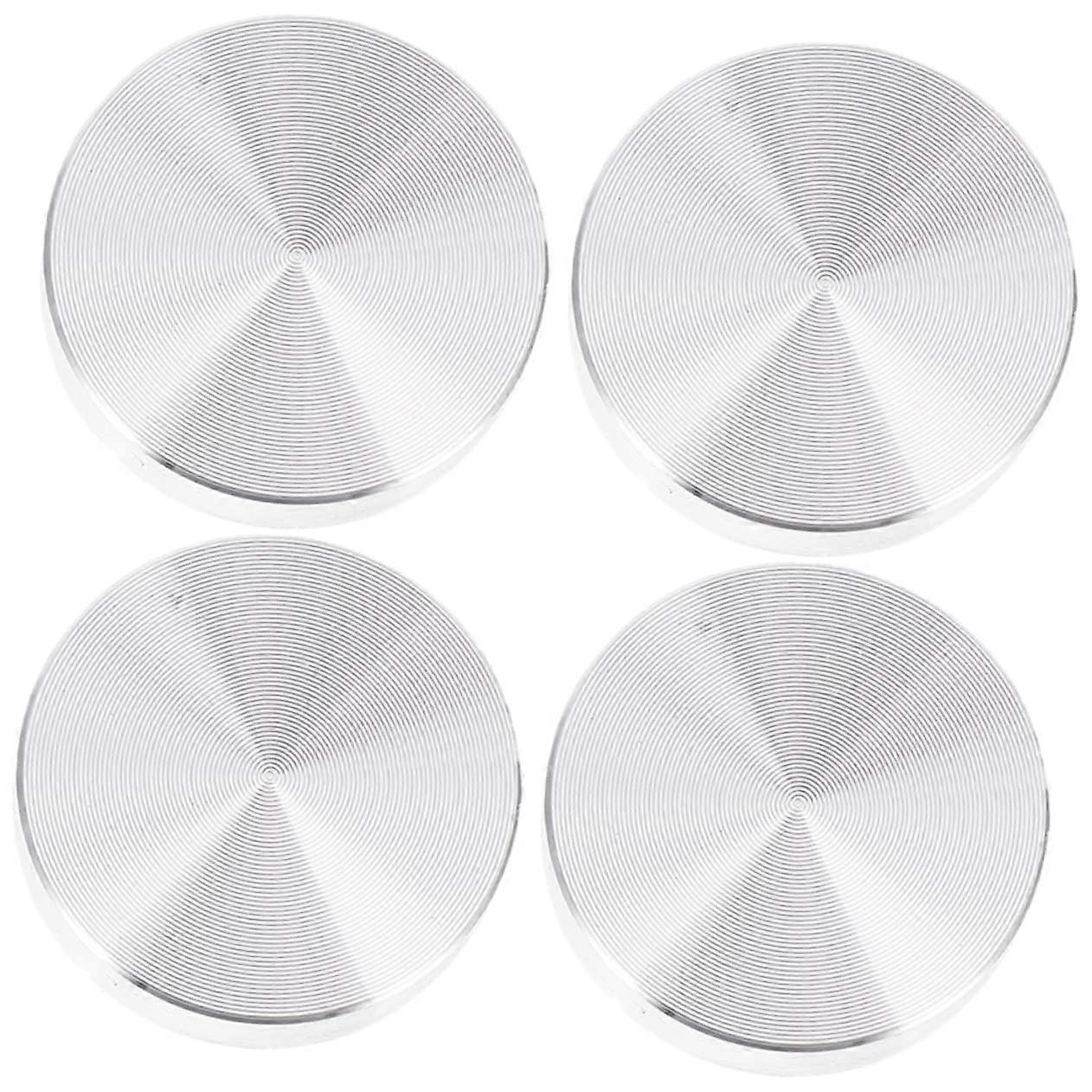 Adapter For Glass Plates Of Tea Tables 4 Round Aluminium Discs Size 5x5cm Easy Installation Compatible With Glass Tables