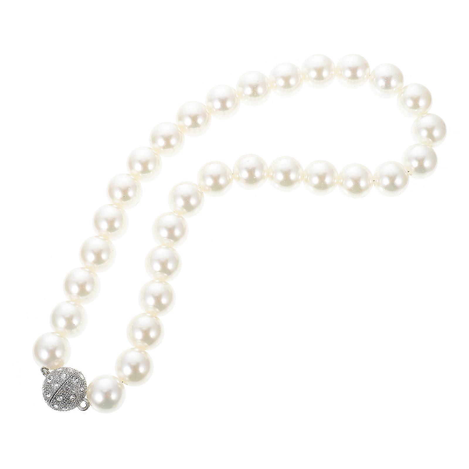 White Rhinestone Curtain Tieback for Home Use Elegant Pearl Design Material 1 Pc