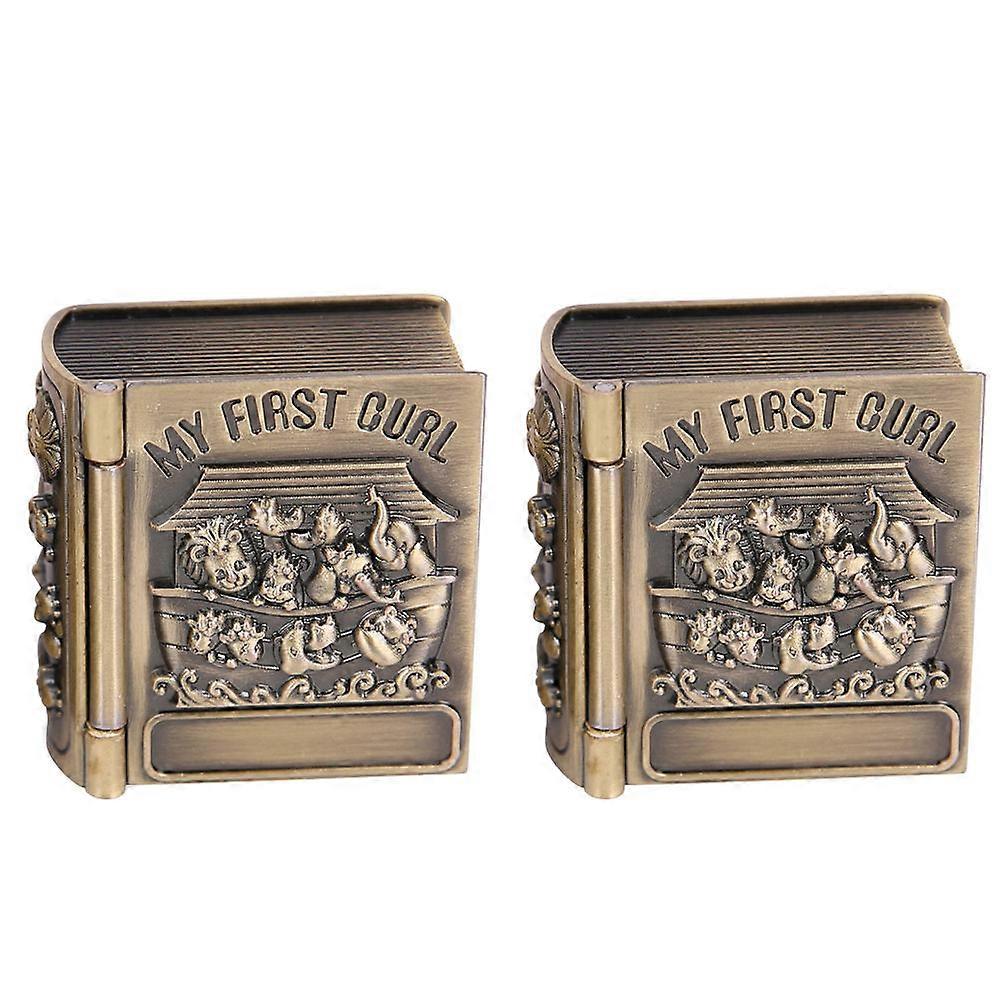Storage Box for Trinkets and Keepsakes with Baby Hair Teeth合金 质 用 美设计储物盒