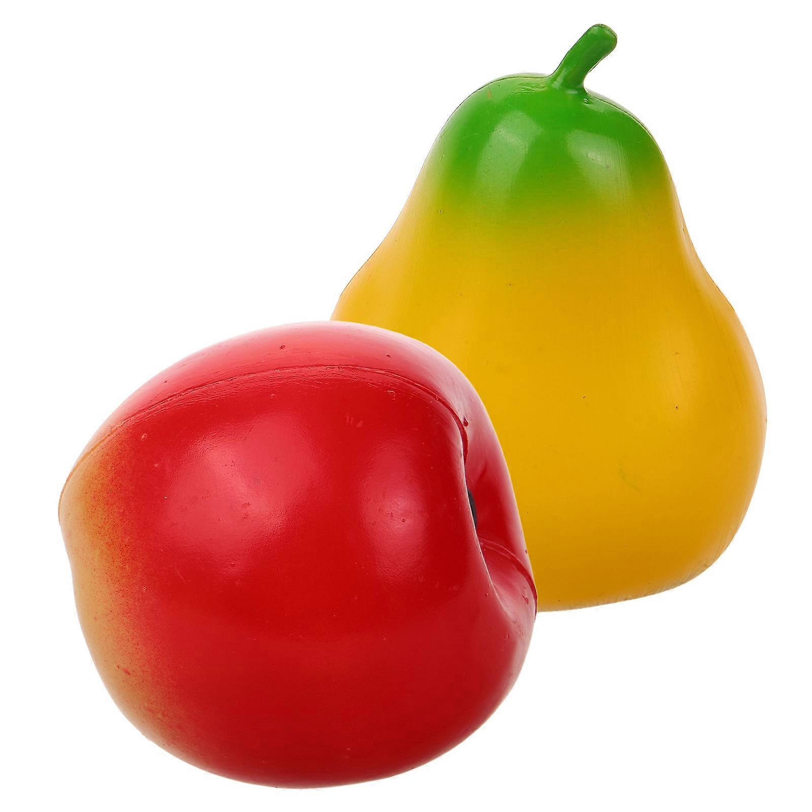 פירות צעצוע פלסטיק שייקר פירות Maraca כלי הקשה לילדים צעצוע למידה מוקדמת לשימוש ביתי 7.00X7.00X7.00 ס"מ 2 יחידות