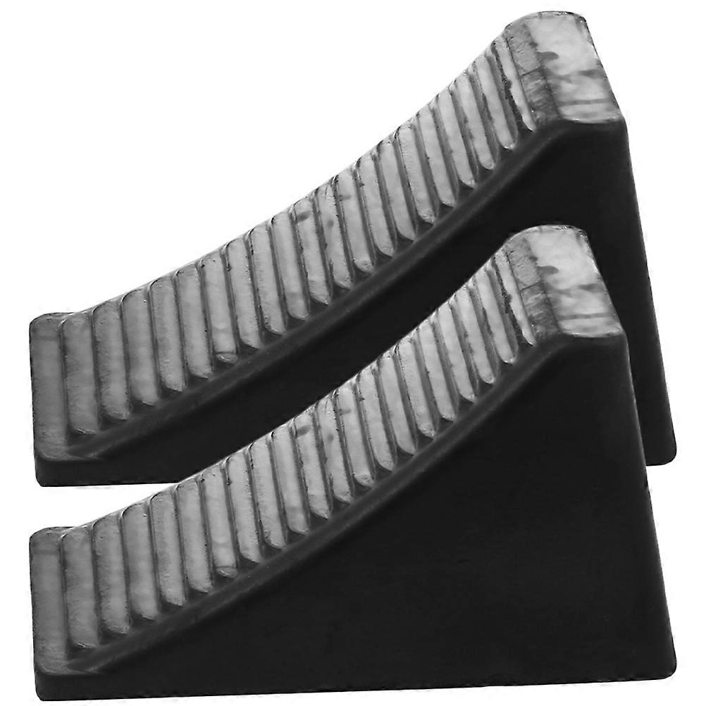 Rubber Wheel Chocks 2 Pack – Non Slip Wedge Design for Trailers, Motorcycles, RVs, and Campers – Lightweight & Portable Chock Blocks