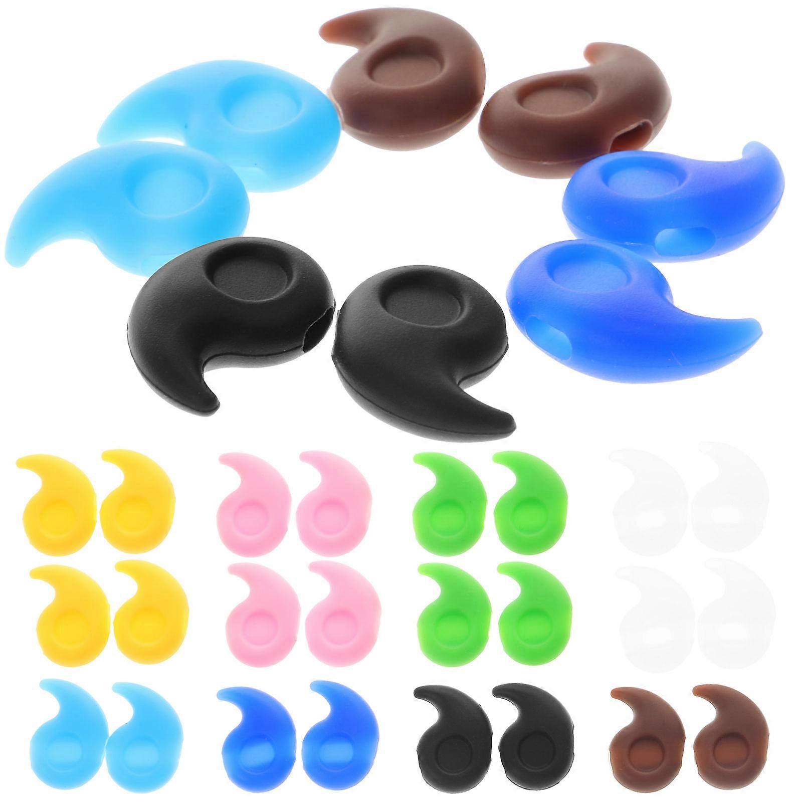 Eyeglasses Temple Tips Sleeve Retainer Prevent Glasses From Slipping Assorted Color 16 Pairs