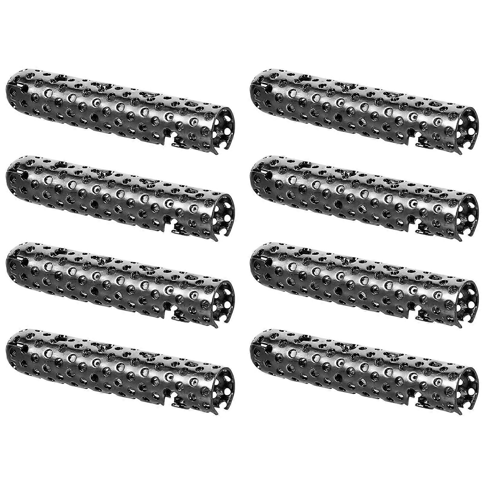 Shoe String End Caps Metal Shoelace Tips Athletes Black 2.20X0.50X0.50cm Cord End Lock 8Pcs