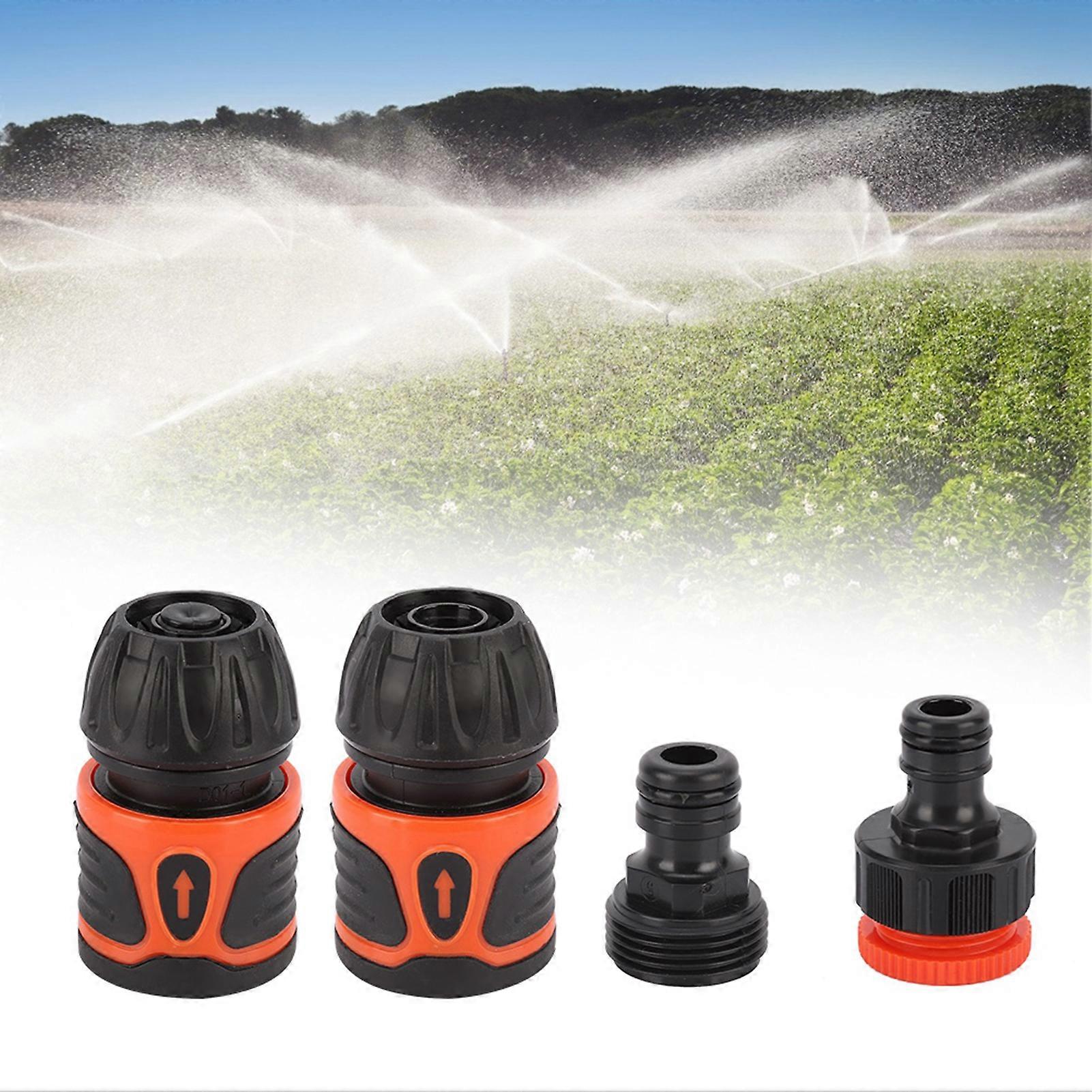 4Pcs Garden Hose Quick Connector Water Pipe Adapter Kit Home Gardening Accessories for 1/2 Hose