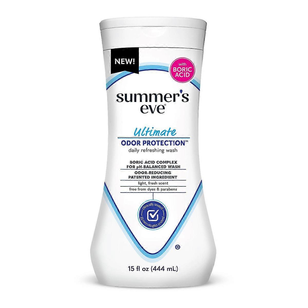 Summer's Eve Feminine Odor Relief With Boric Acid Wash - 15oz