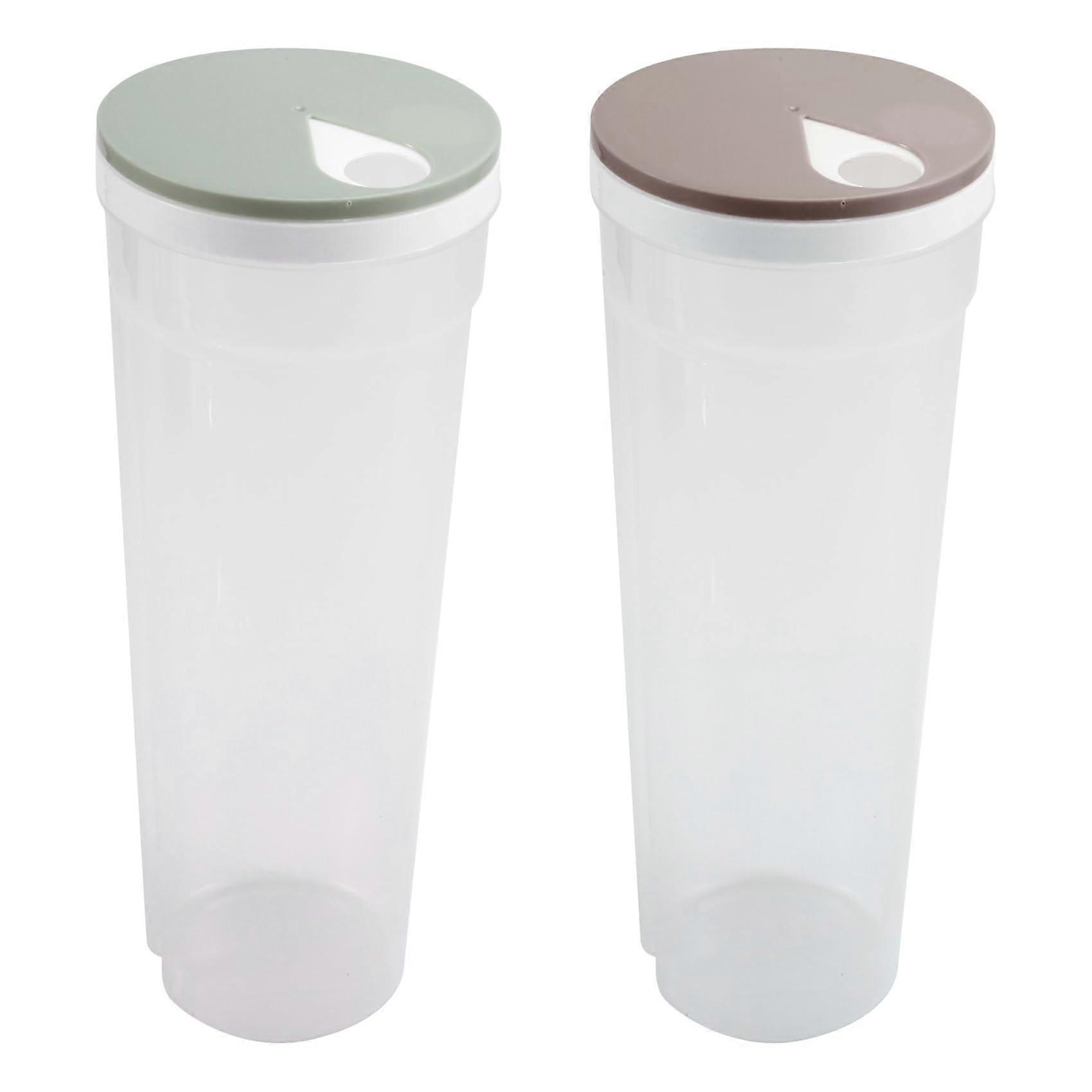 Plastic spaghetti container, storage jar for pasta with sealable lid, transparent jar for storing dry food and vegetable compartment. Ref: 2238