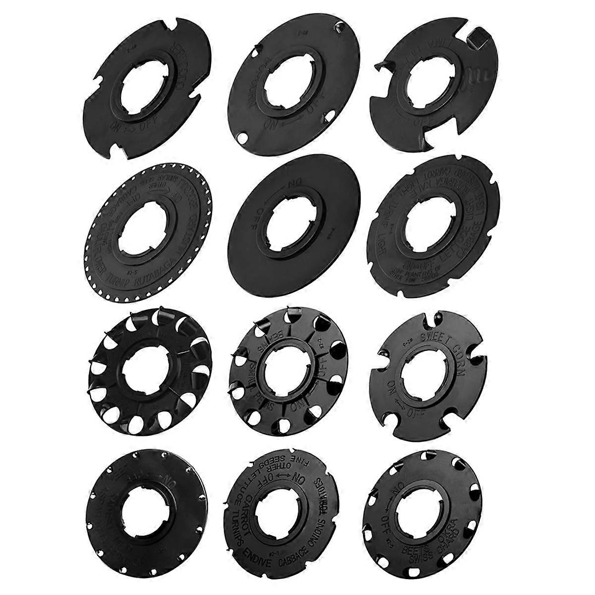 60009 60010 Seed Plate 12 Set for 10001 1001-B Garden Seeder Plants,Earth-Way Seed Plates,Works for
