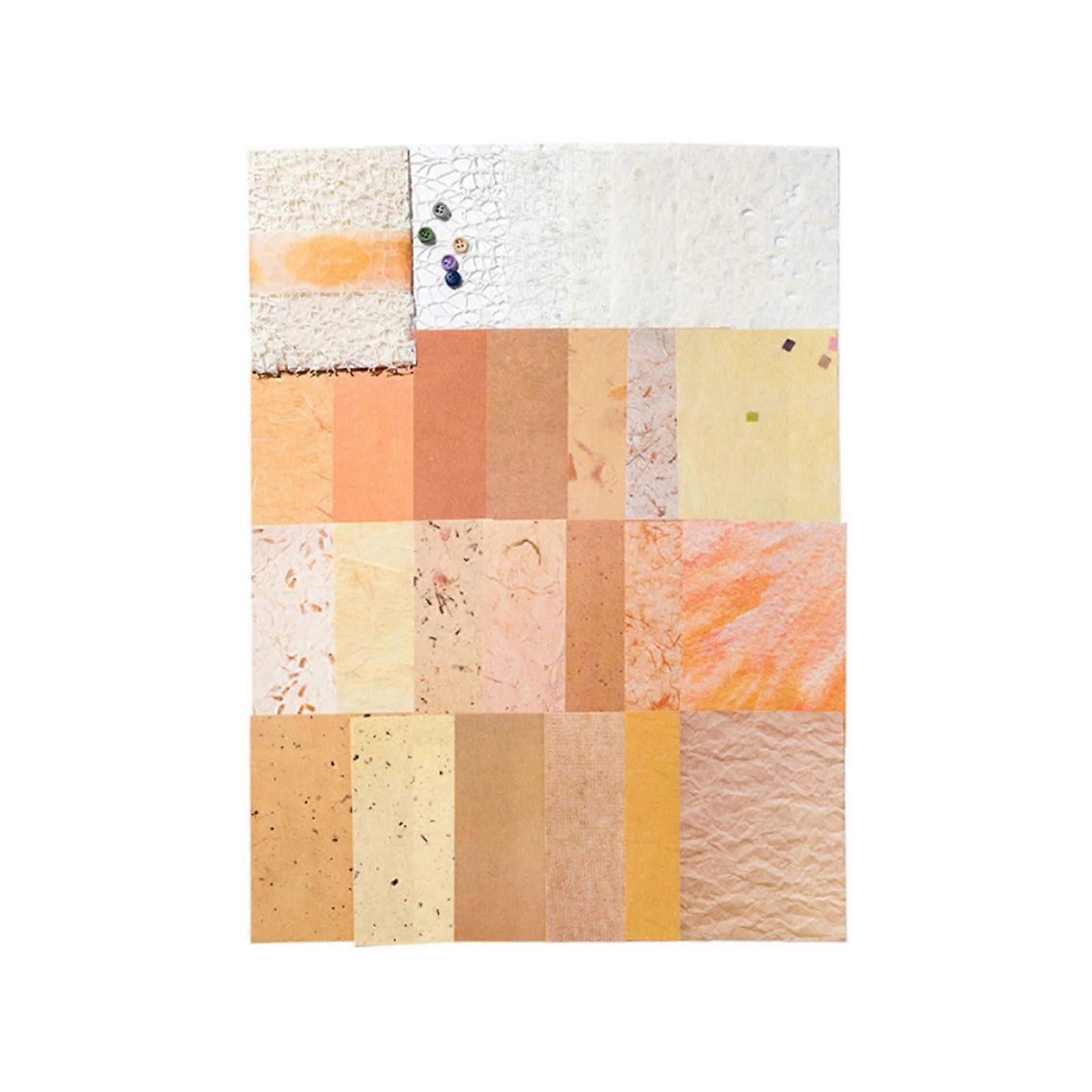 Decorative Scrapbooking Paper Set with 5 Buttons, Textured Design, 26 Sheets for Journals, Planners, and Photo Albums