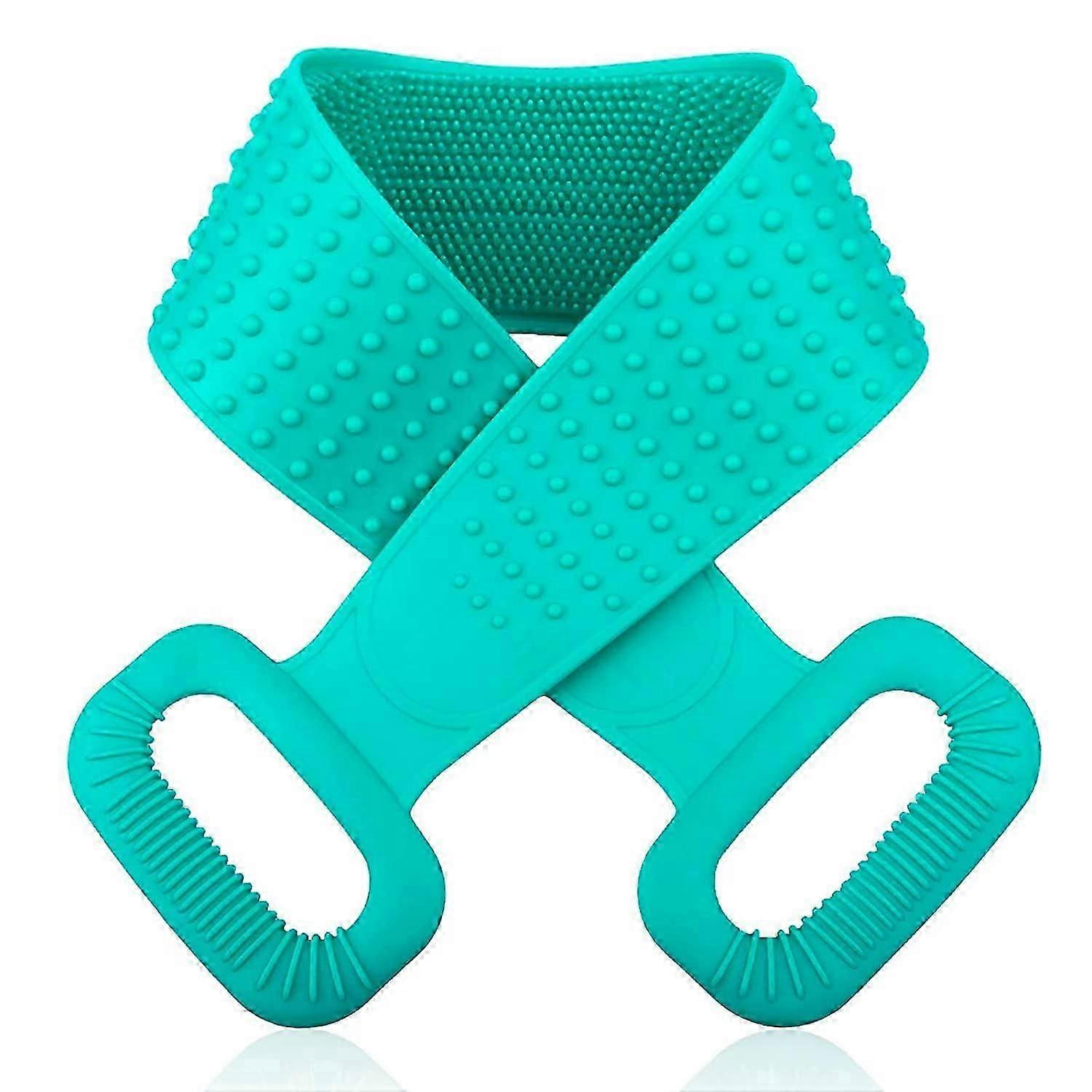 Esfregão Traseiro de Silicone Extra Longo de 30 polegadas com Alça para Chuveiro Esfoliante