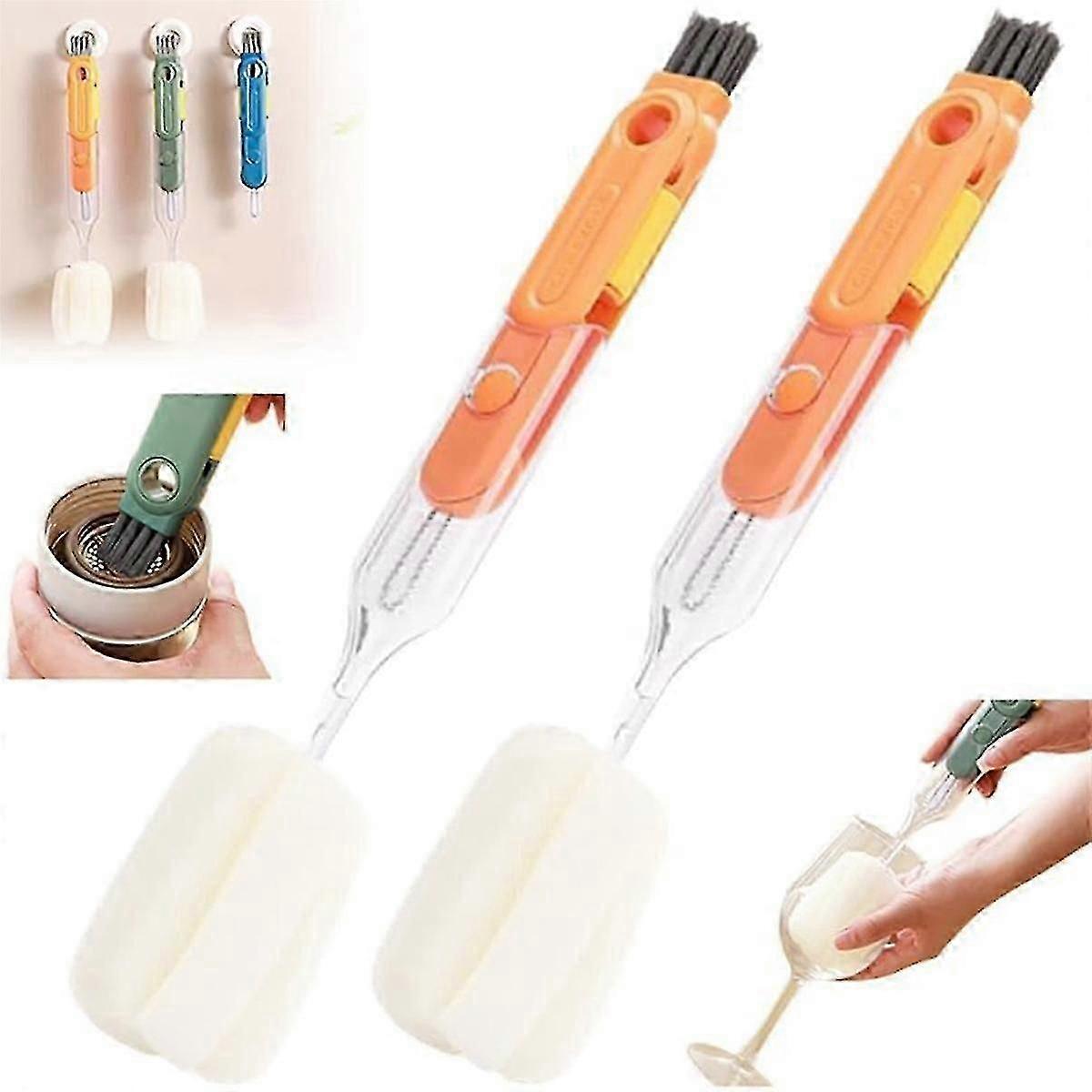 Five-In-One Multi-Function Sponge Brush for Cleaning Insulated Cups and Bottles
