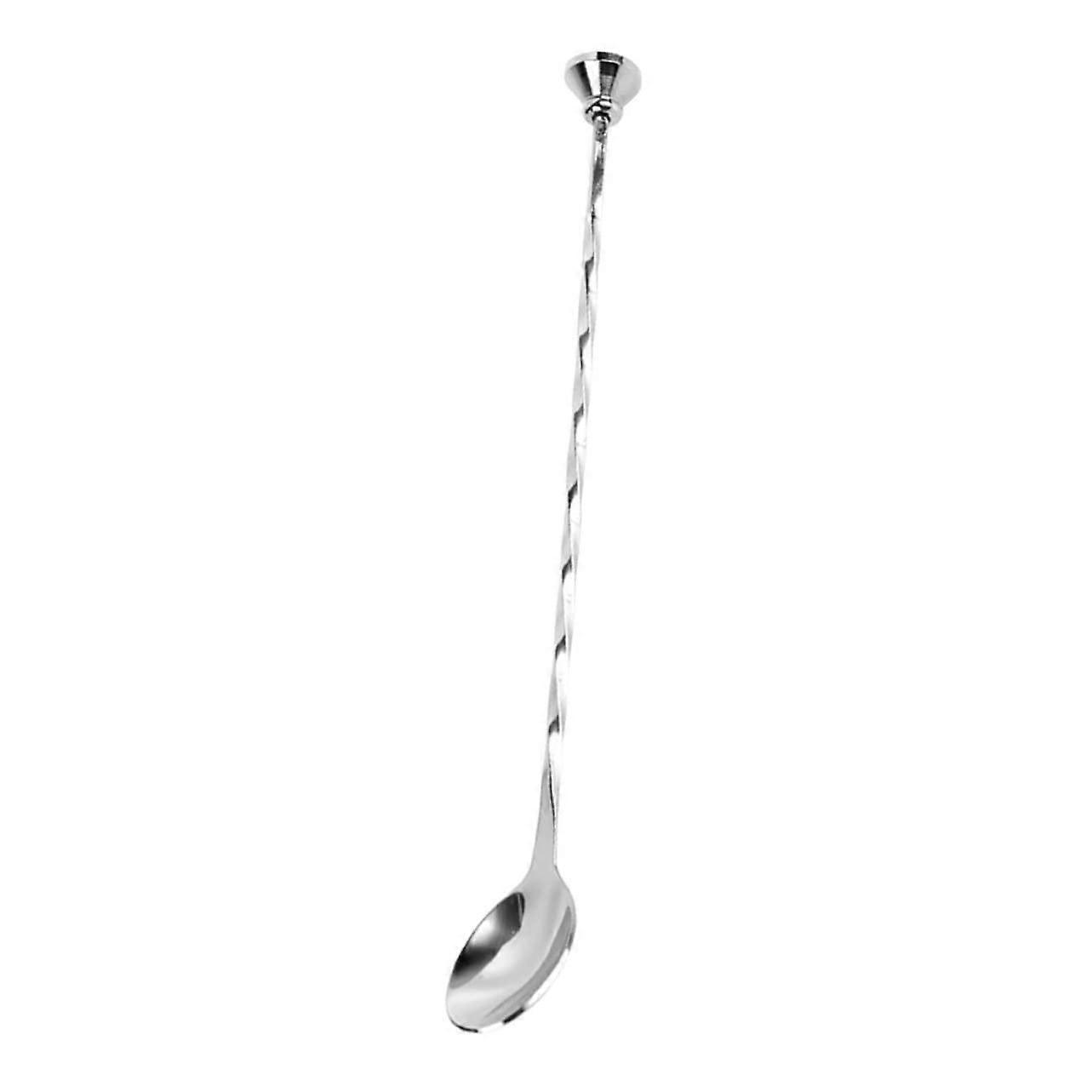 Bar Spoon Cocktail Stirrer With Long Handle Stainless Steel Silver Reusable Teaspoon For Syrup