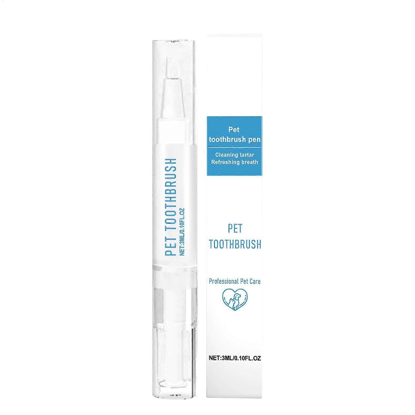 Pet Teeth Cleaning Pen Ergonomic Teeth Cleaning Pen Deep Cleaning Soft Remover Tool Toothbrush Pen for Cats and Dogs