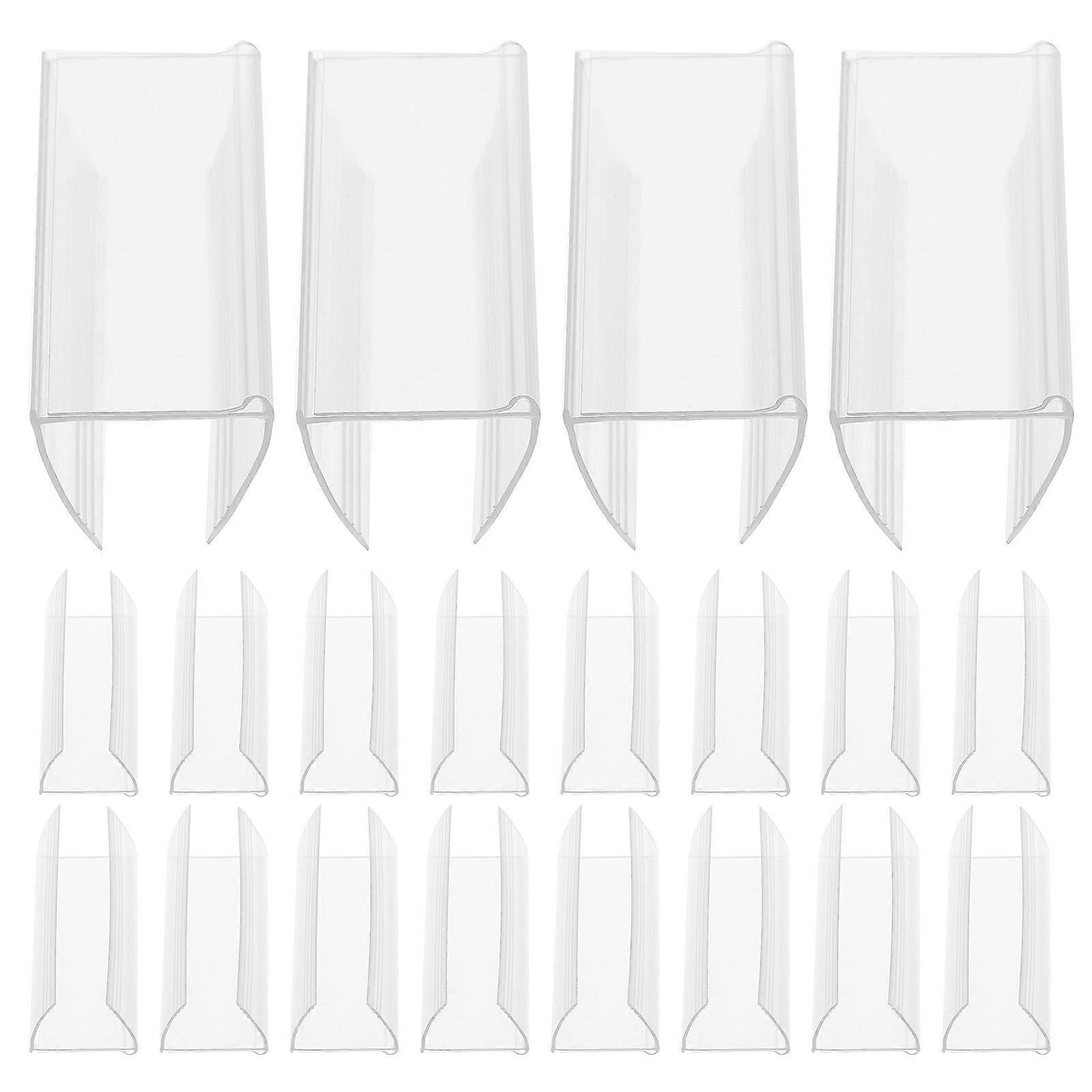 30pcs Heavy Duty PVC Pet Display Clips for Retail Shelves – Flexible Price Tag Label Holders for Supermarkets, Offices, Homes, and Wire Racks
