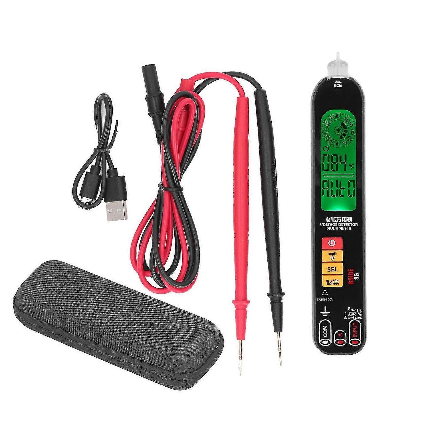 Pen Type Multimeter AC DC Voltage Current Tester with NCV Induction Live Wire Identification Breakpoint Detection