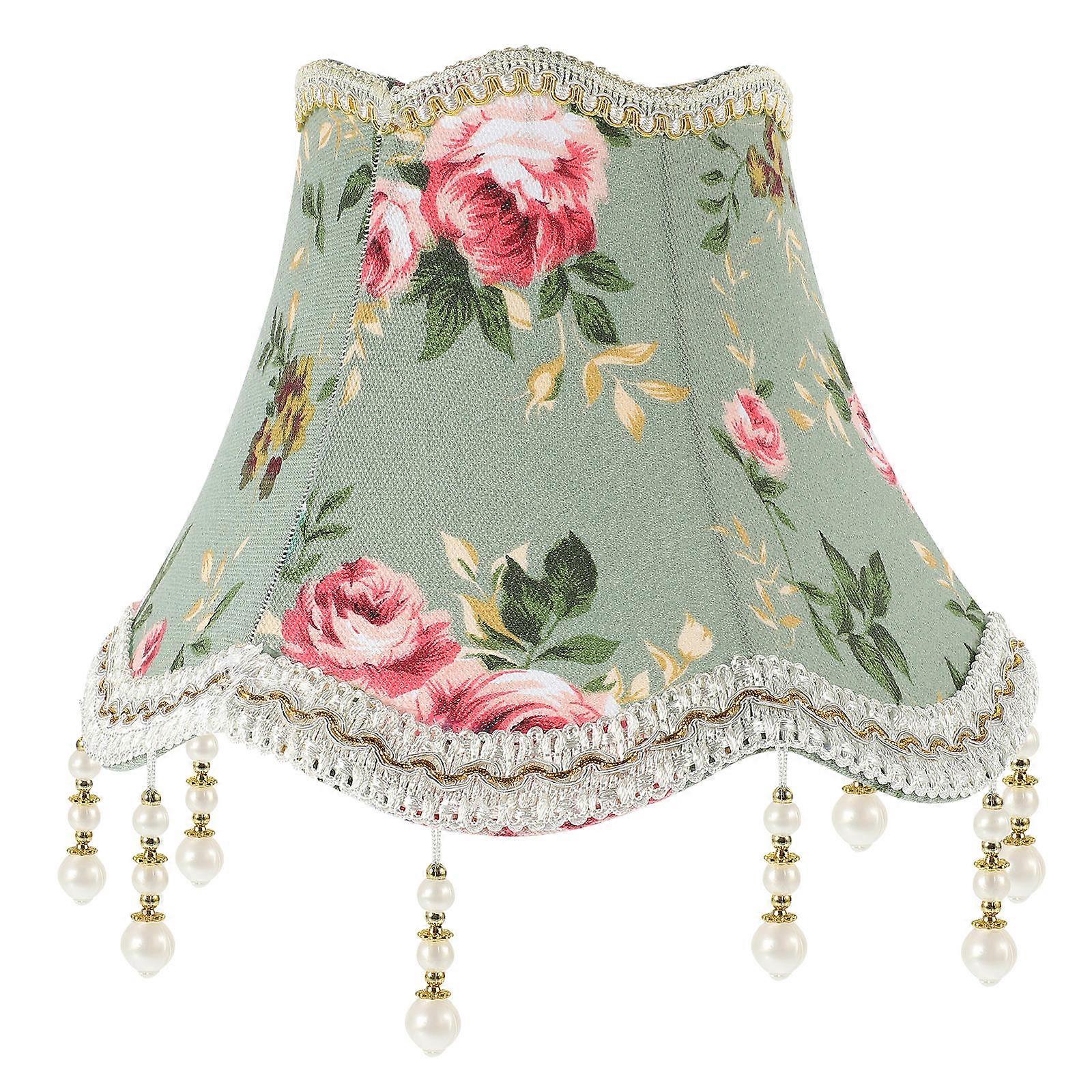Elegant Delicate Floral Cloth Lampshade for Table Lamps – Lightweight, Light Diffusing Design for Home Decor in Living Room, Bedroom