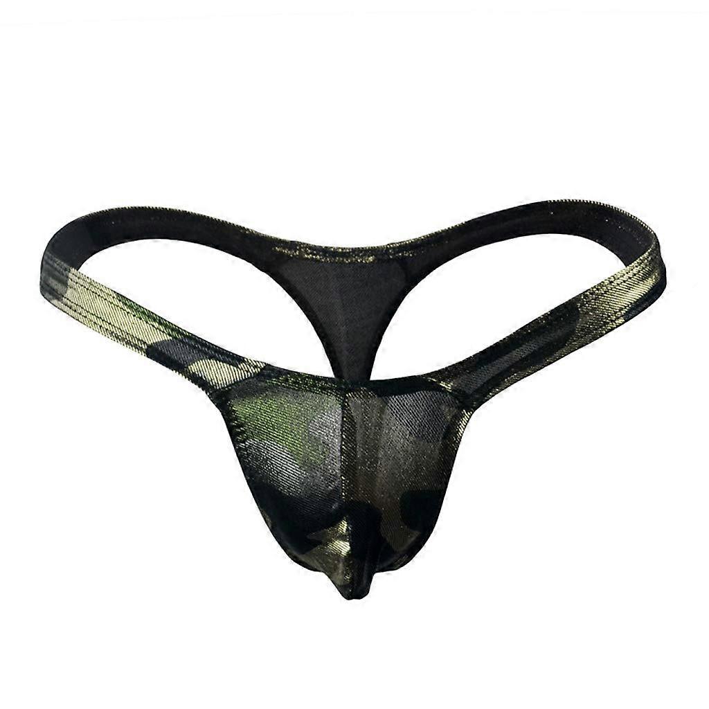 Men's underwear, funny, chainmail underwear, thong (3) in camouflage pattern one size fits all