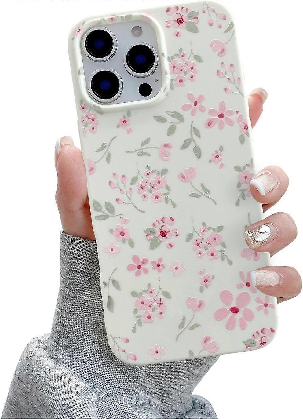 iPhone 16 Pro Max Case - Cute Pink Floral Pattern