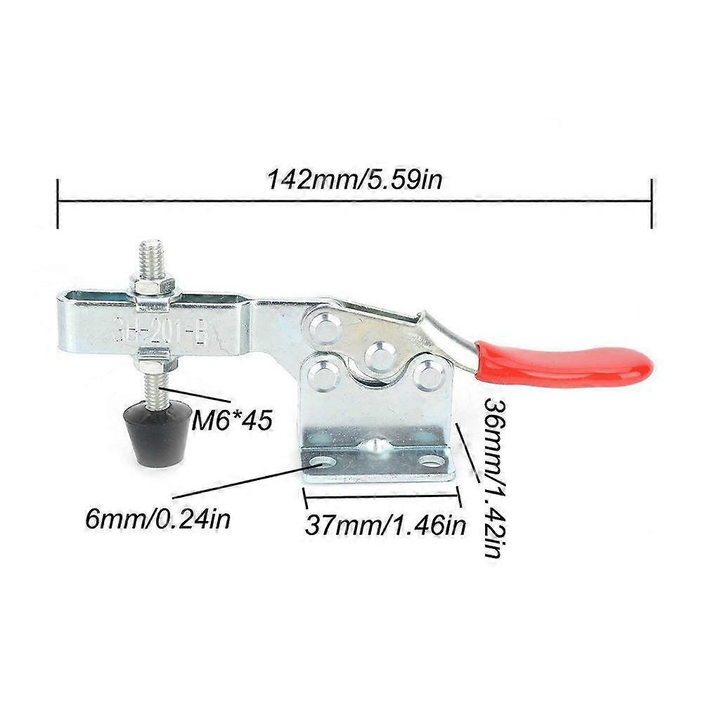 4Pcs GH-201B Toggle Clamps Quick Release Hand Tool Holding Capacity 90Kg/198Lbs