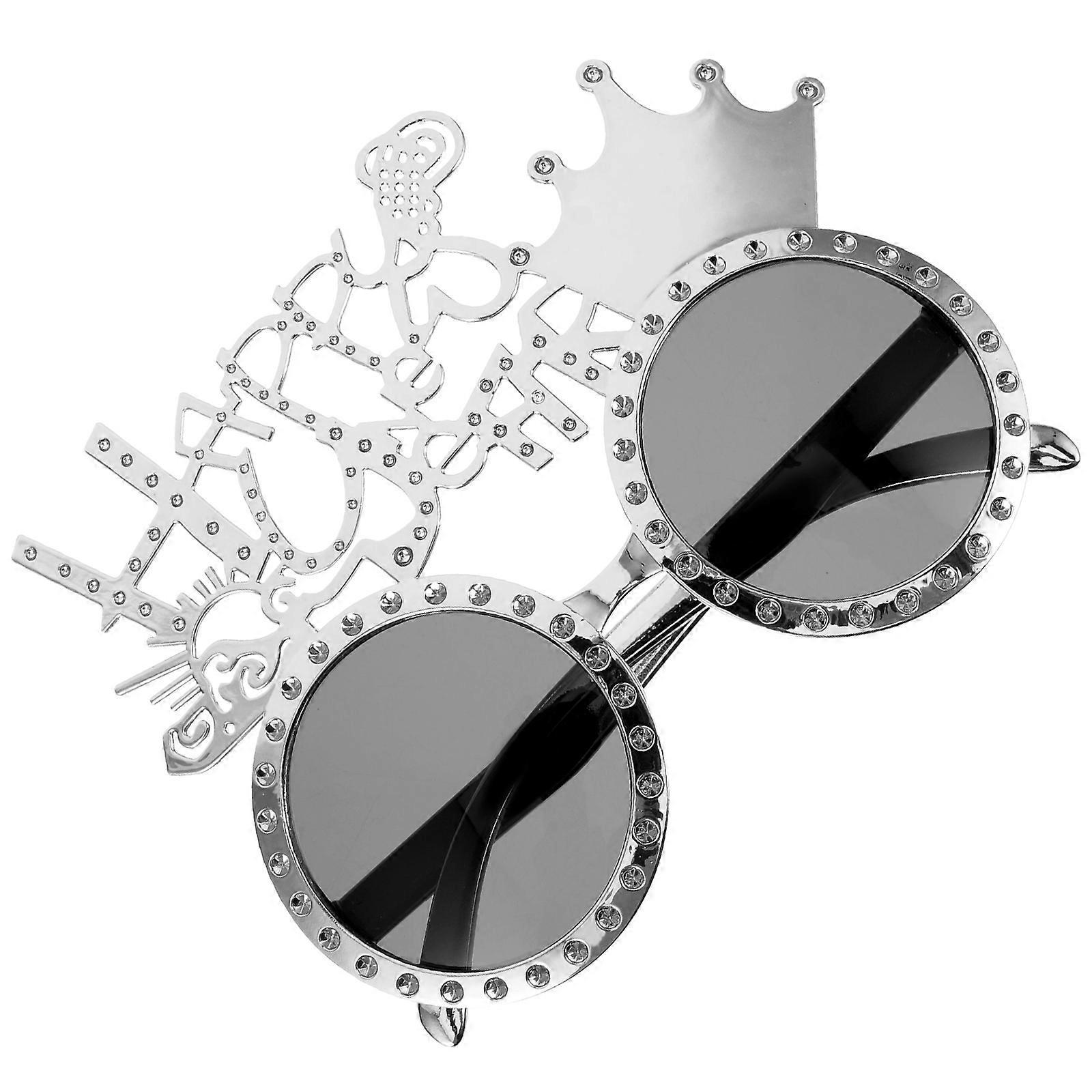 Funny Glasses New Year Party Eyeglasses Celebration Round Style 1Pack