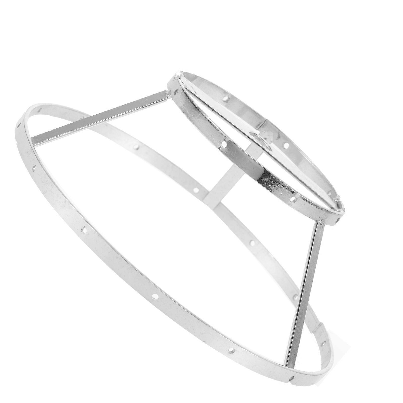 Lampshade Frame DIY Metal Lamp Shade Frame for Light Use Silver