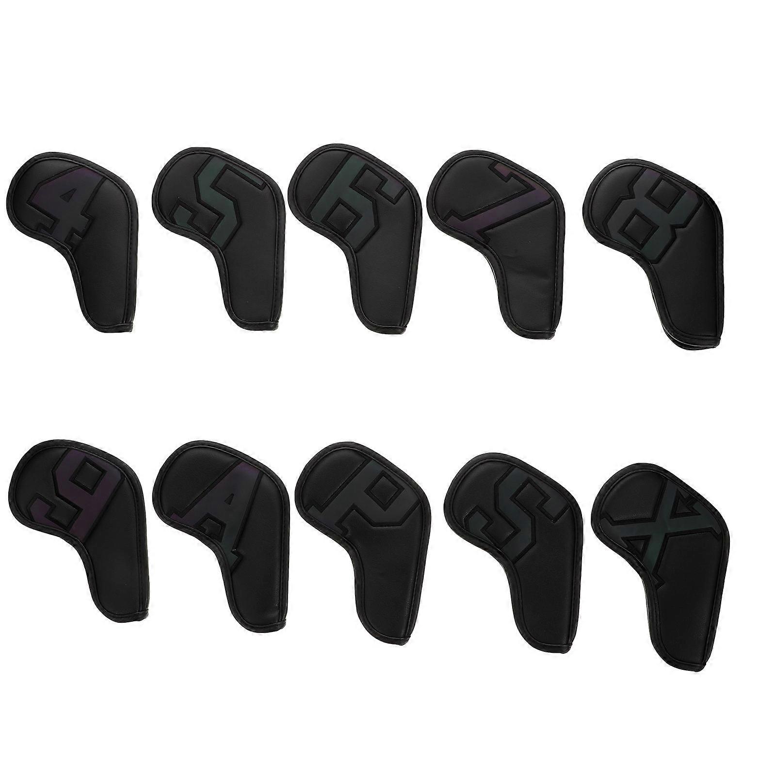PU Golfing Pole Covers Golfing Rod Caps Extended Number Style For On the Course Protective 10Pcs