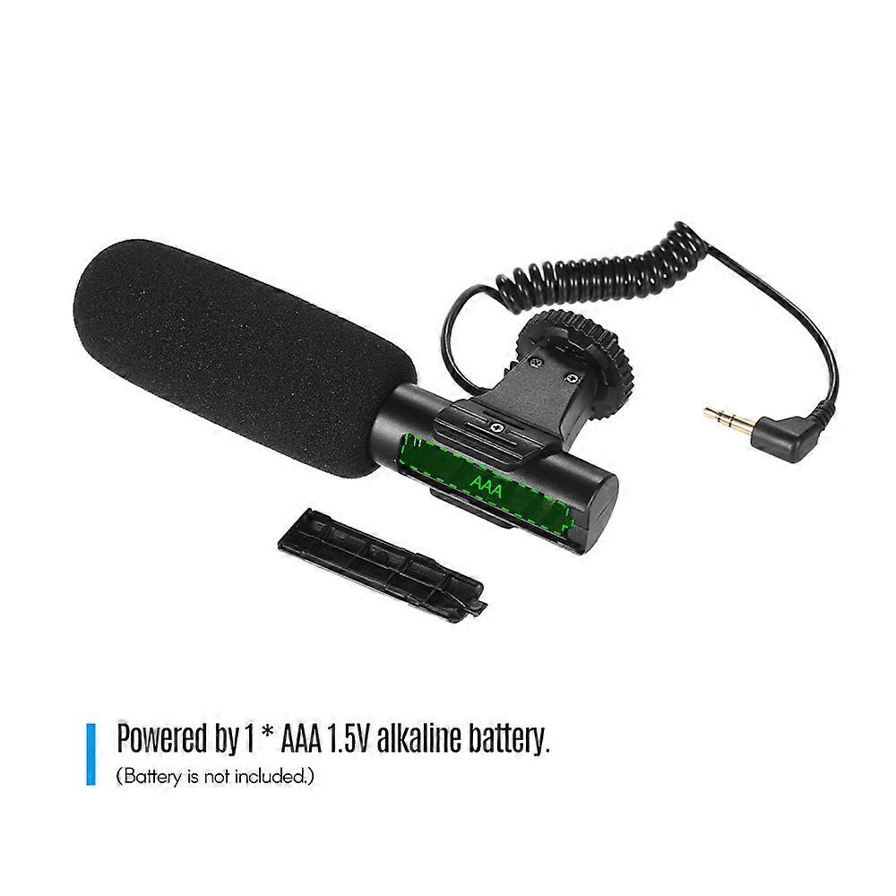Video Recording Microphone Super-Cardioid Pickup Mini Mic Photography Interview Vlogging for DSLR Camera Camcorder