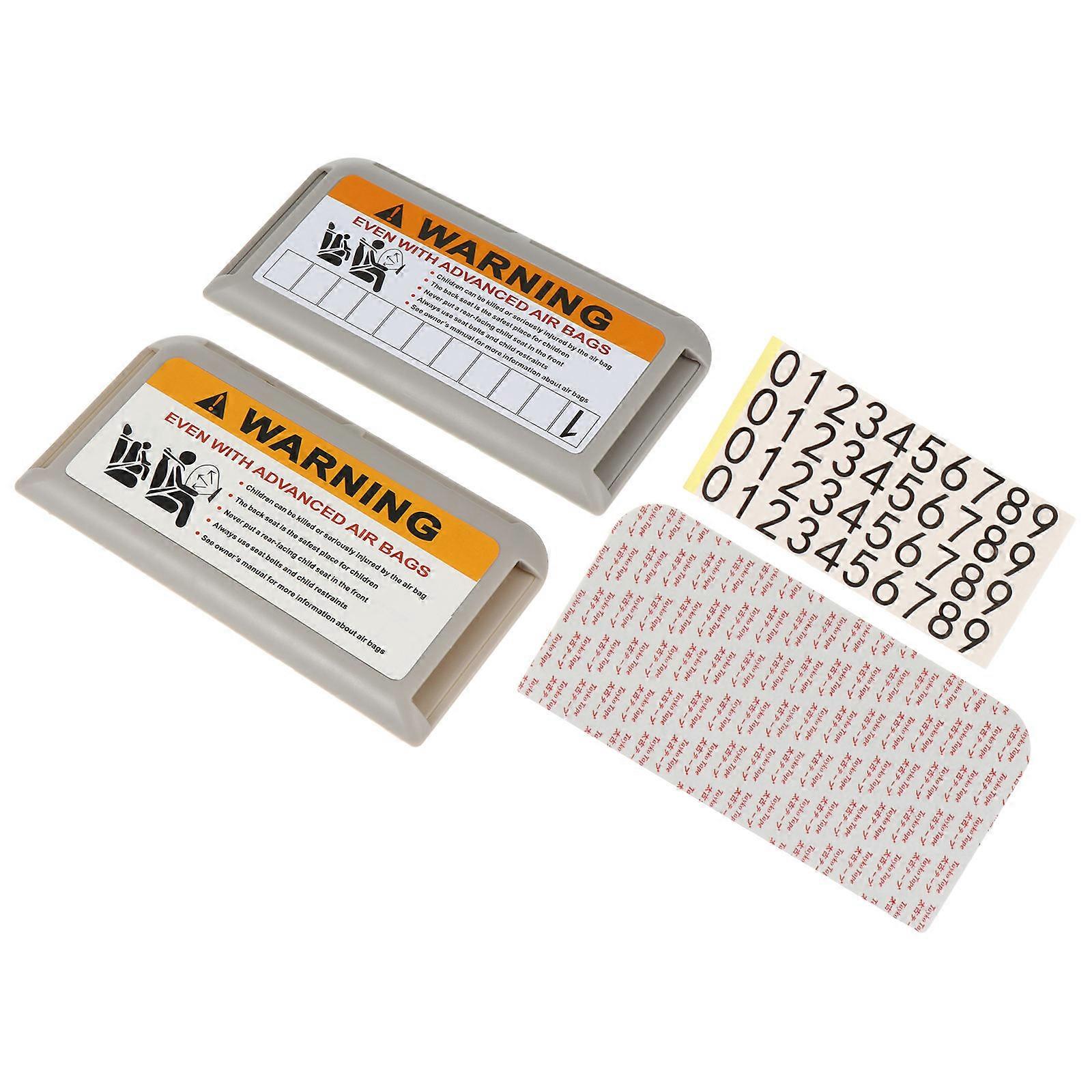 Visor Cards Holder Plastic Grey for Car Use Easy to Install with Self Adhesive Back 2Pcs
