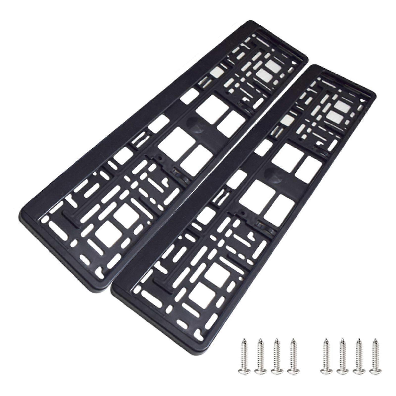 2x EU License Plate Frame Sturdy Replace Parts High Performance Accessories