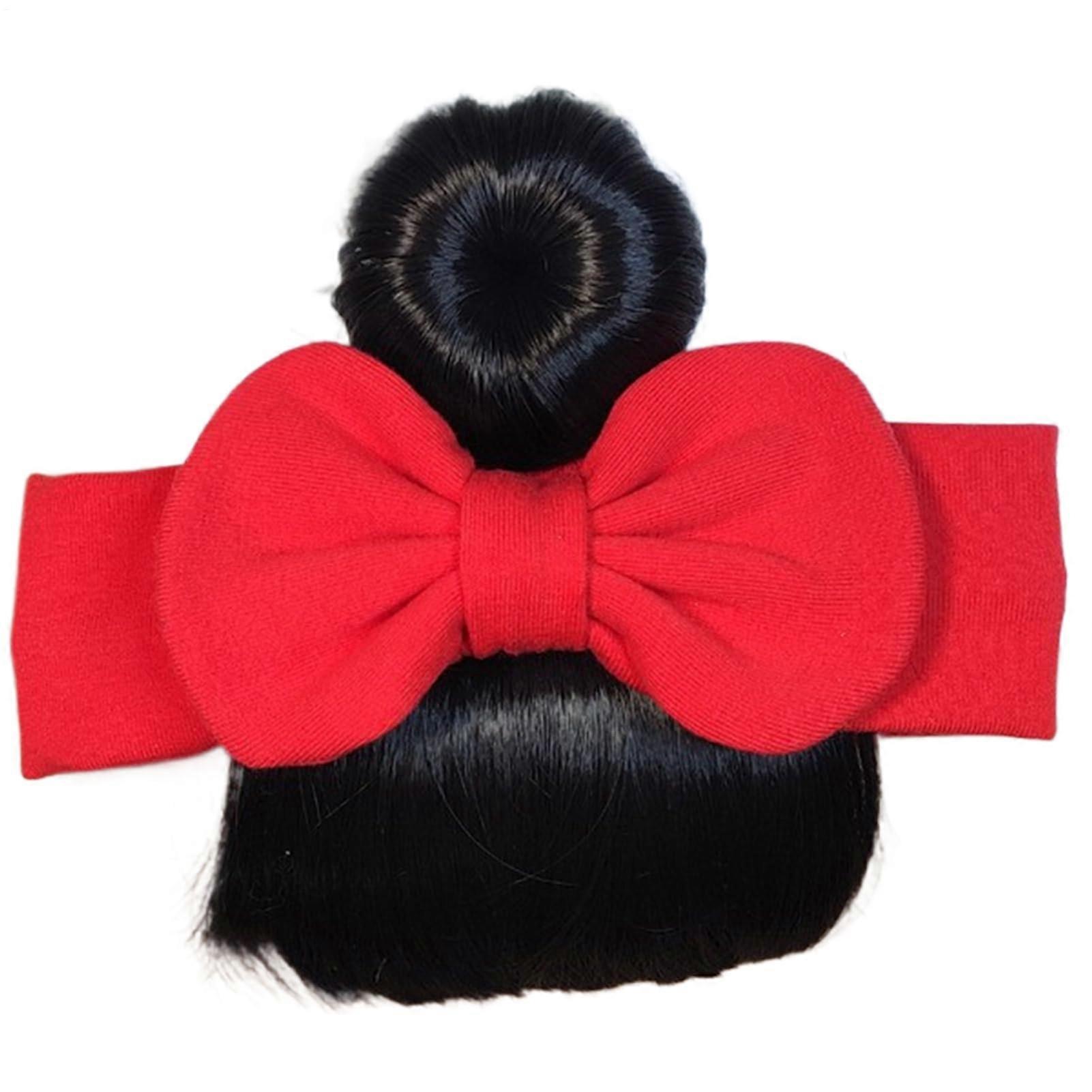 Headband with bow for babies and children, lightweight and comfortable headwear Red