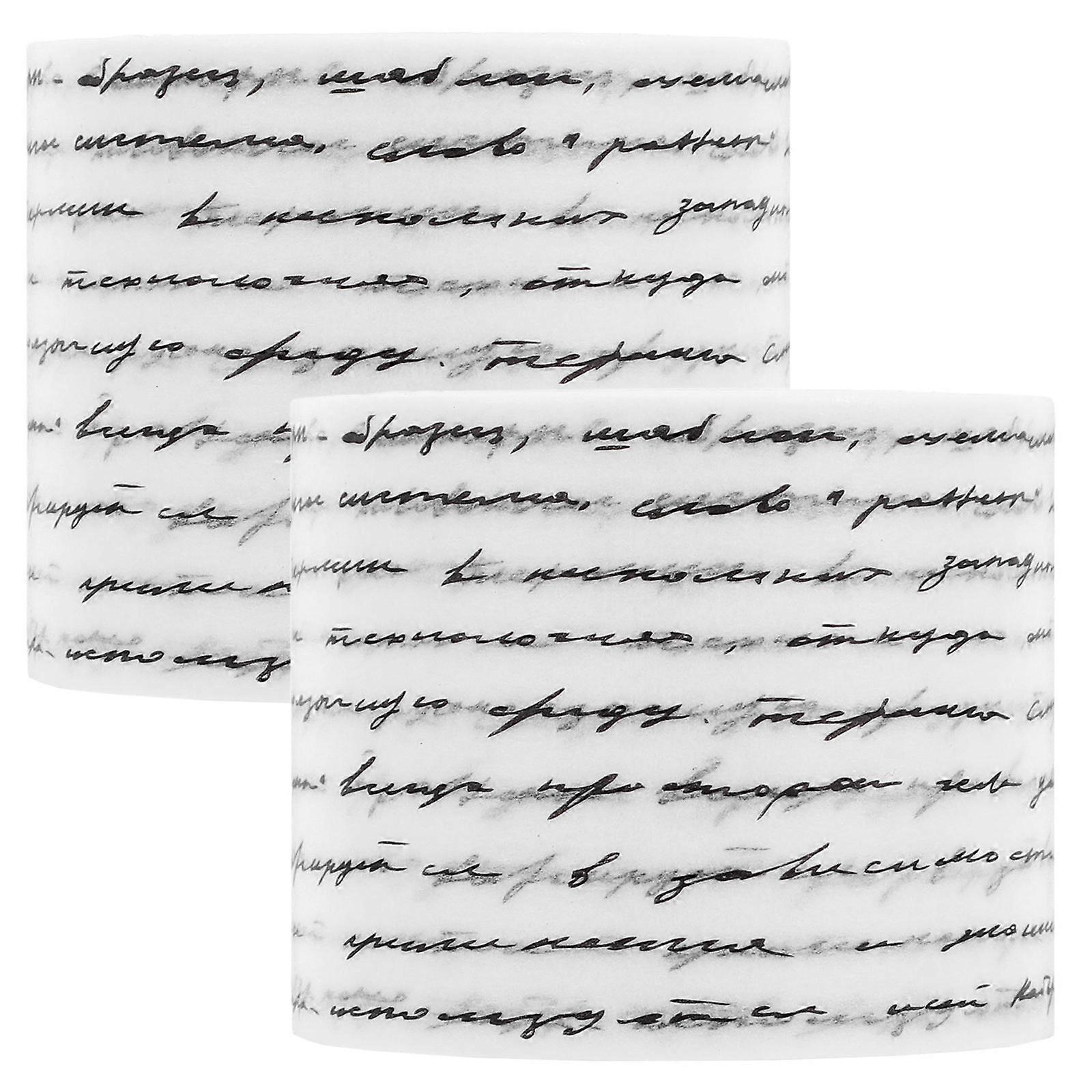 Vintage Washi Tape Set Cursive Writing Decorative Adhesive 2Rolls