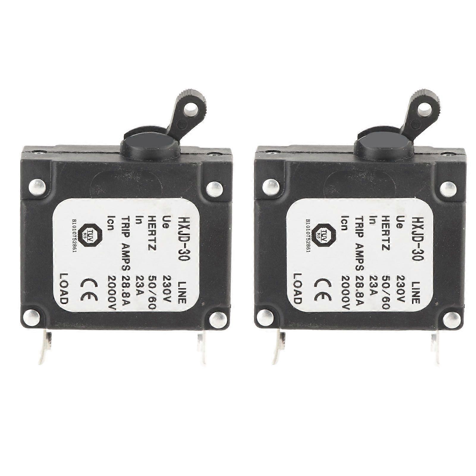 2pcs 23A Circuit Breaker Safety Professional Petrol Generators Circuit Breaker with Switch for Petrol Generators 230V