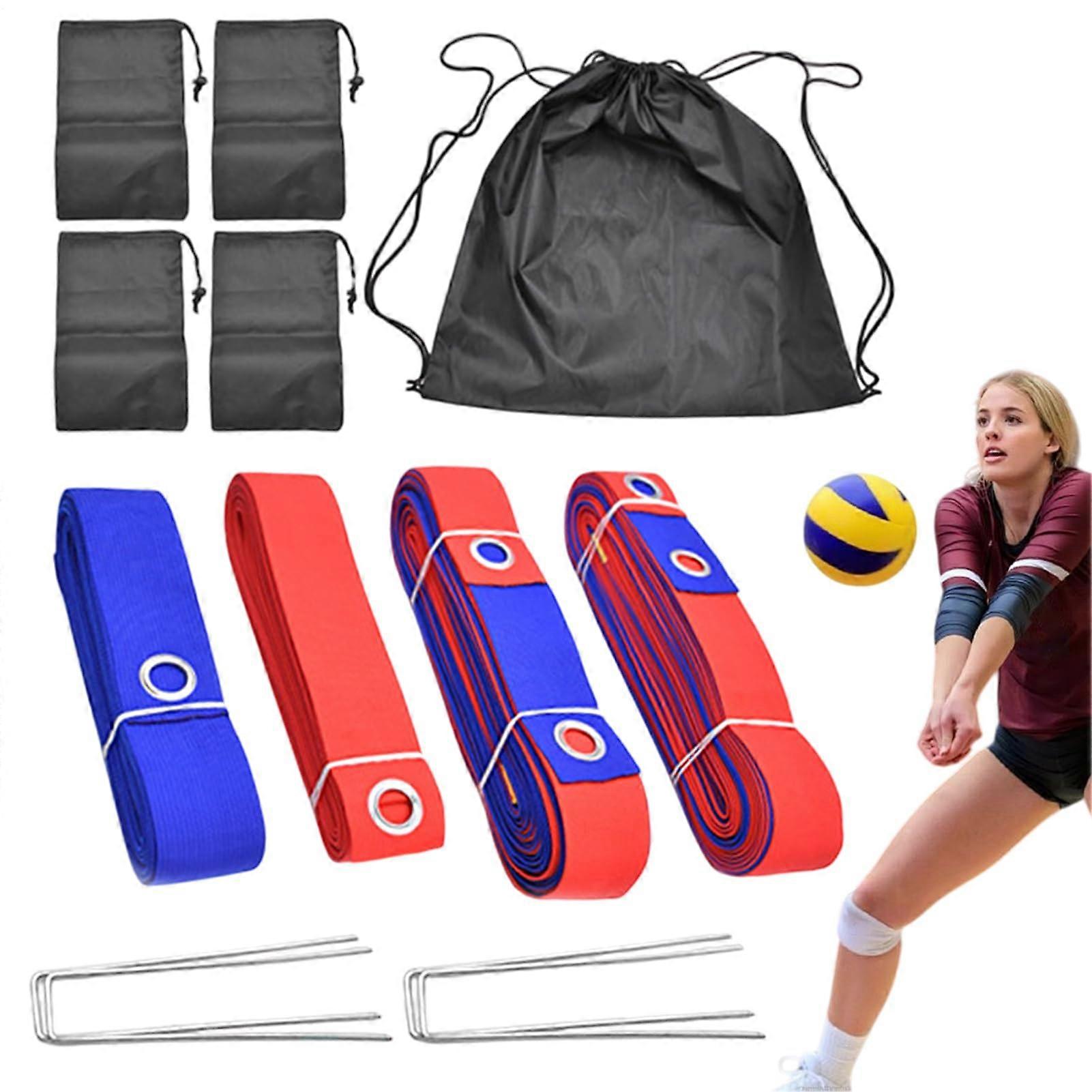 Volleyball Lines For Grass Portable Field Marking Kit For Outdoor Activities Folding Court Marking Set