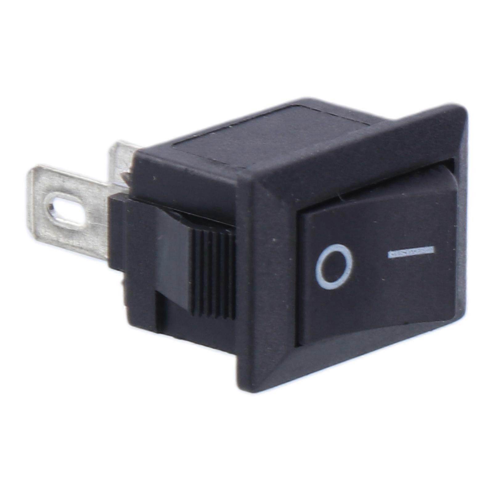 Black White On/Off Rectangle Rocker Switch Car Boat Button KCD1-2Pin 250V 3A New  Black